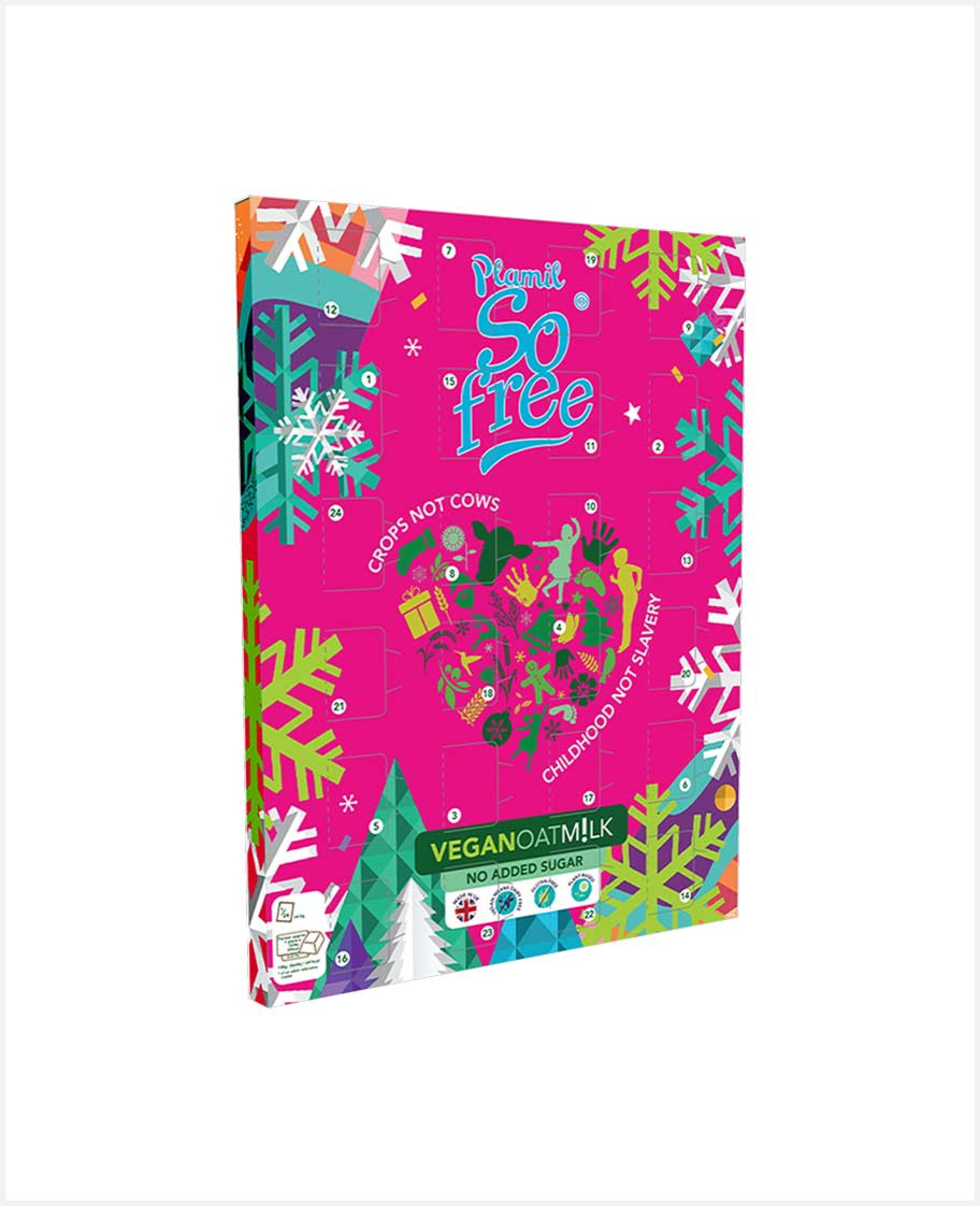 Plamil so Free Vegan Oat Milk Choc Advent Calendar 110gm - image 3