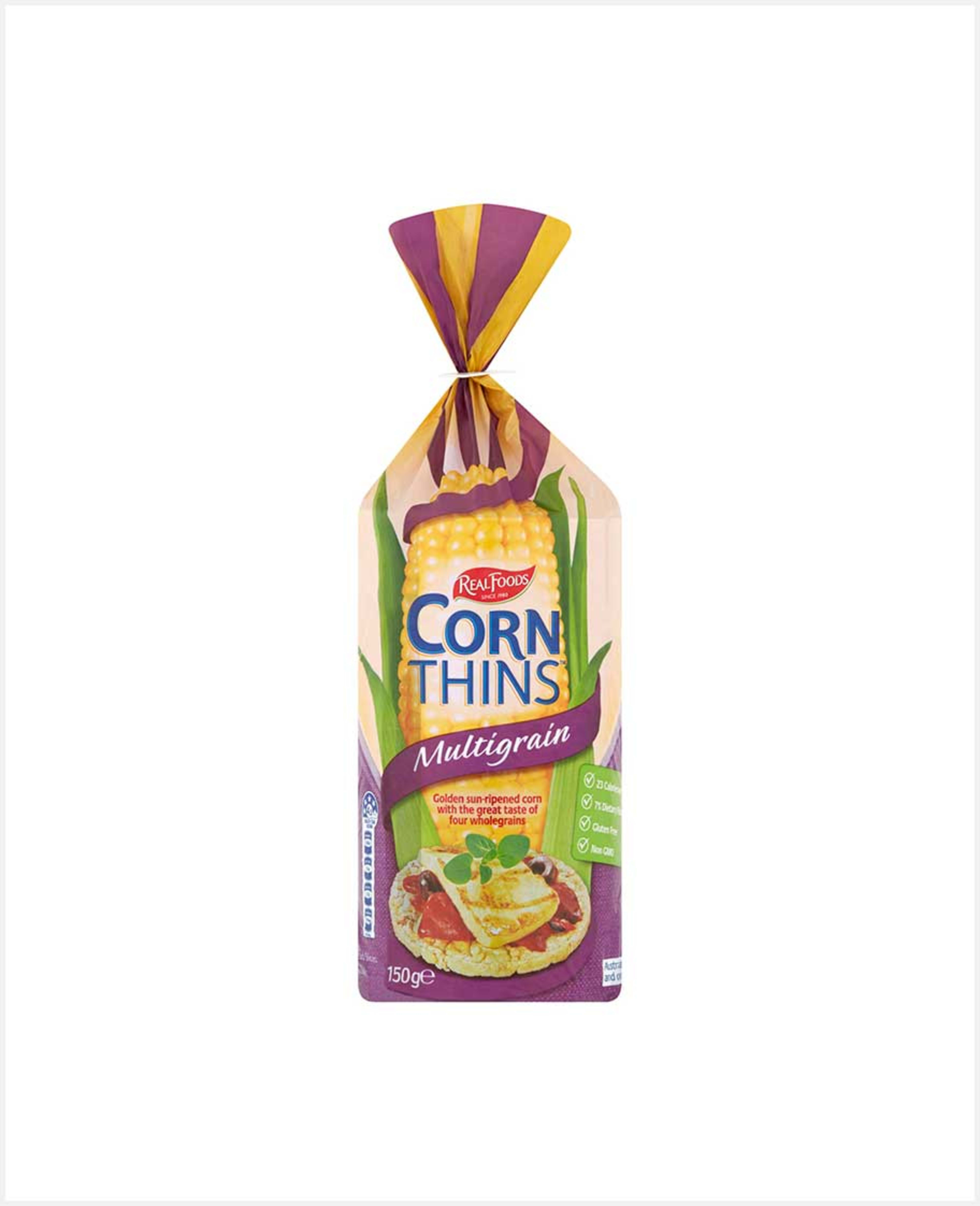Real Foods Multigrain Corn Thins 150gm - image 3