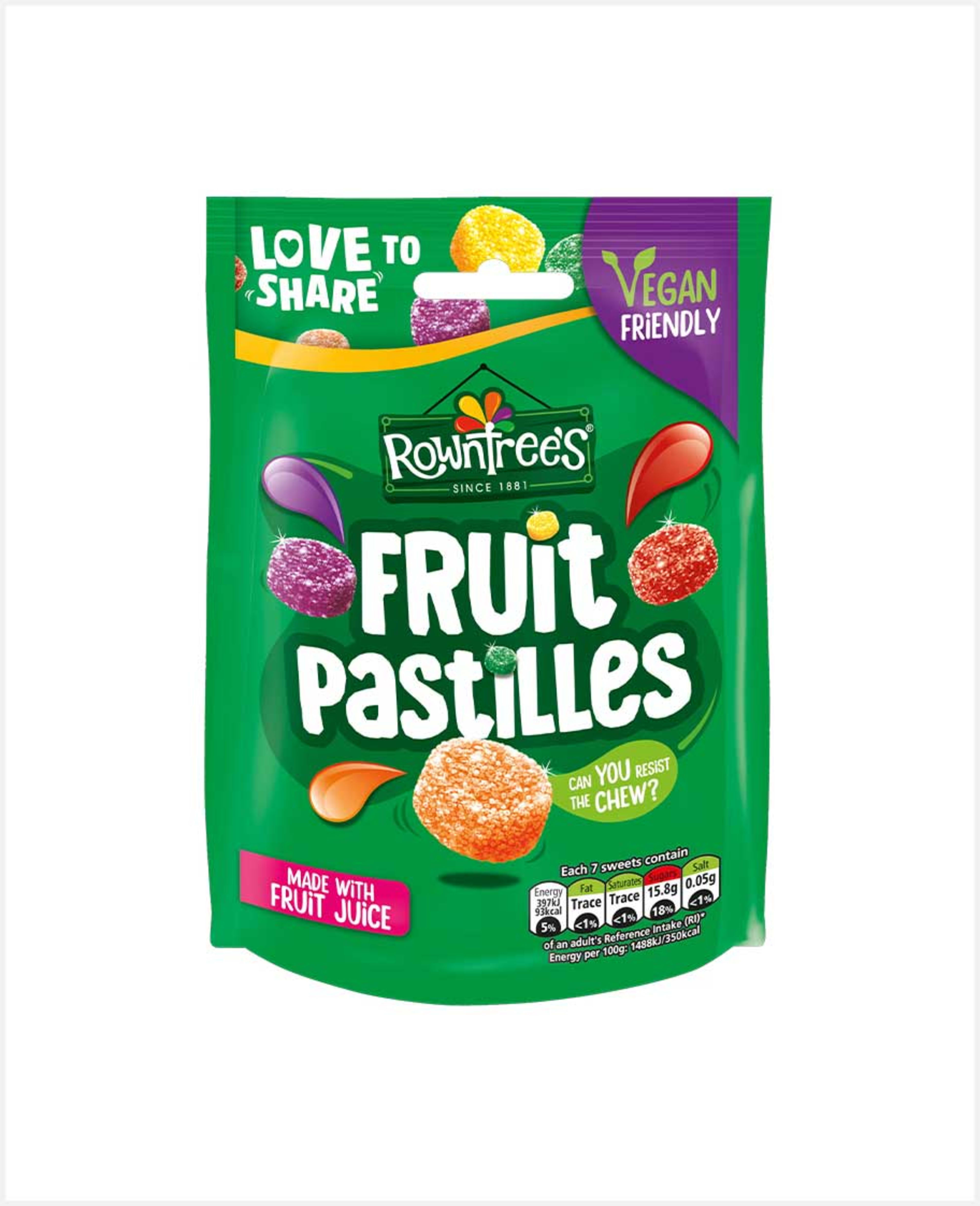 Rowntree's Fruit Pastilles Vegan 143gm - image 3