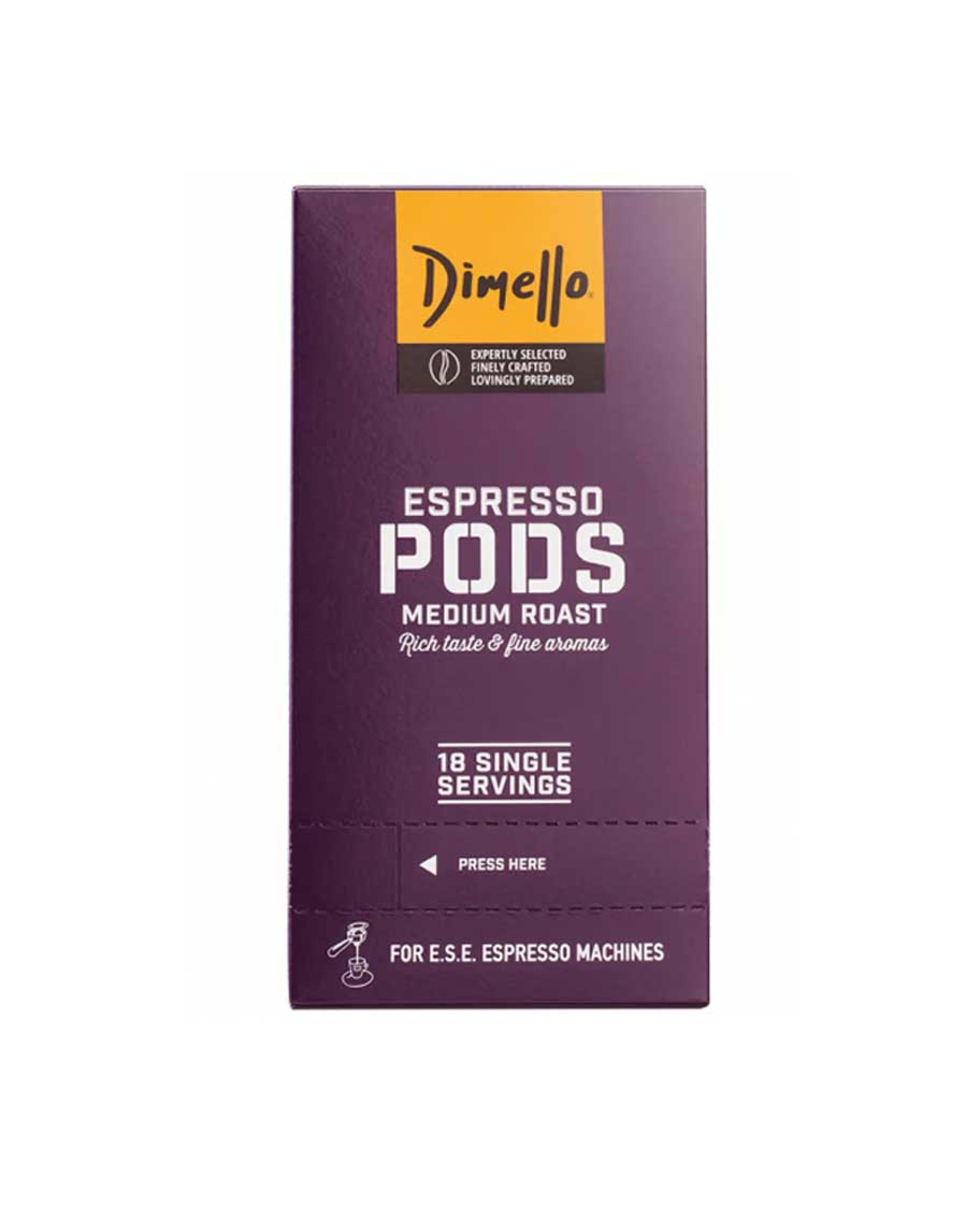 Dimelllo Espresso Pods Medium Roast Rich 18pcs 126gm - image 2