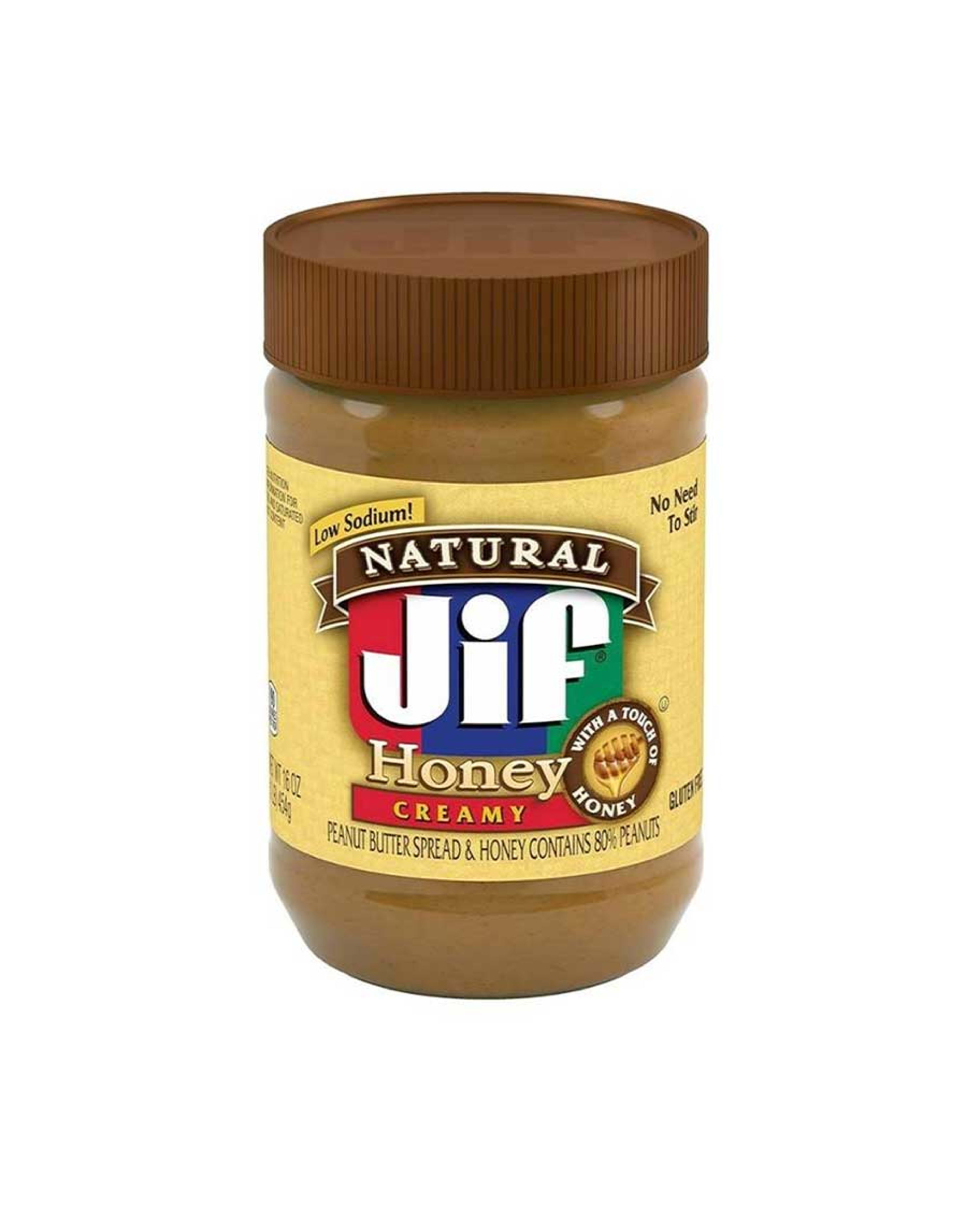 Jif Natural Honey Creamy Peanut Butter Spread Low Sodium 16oz/454gm - image 3