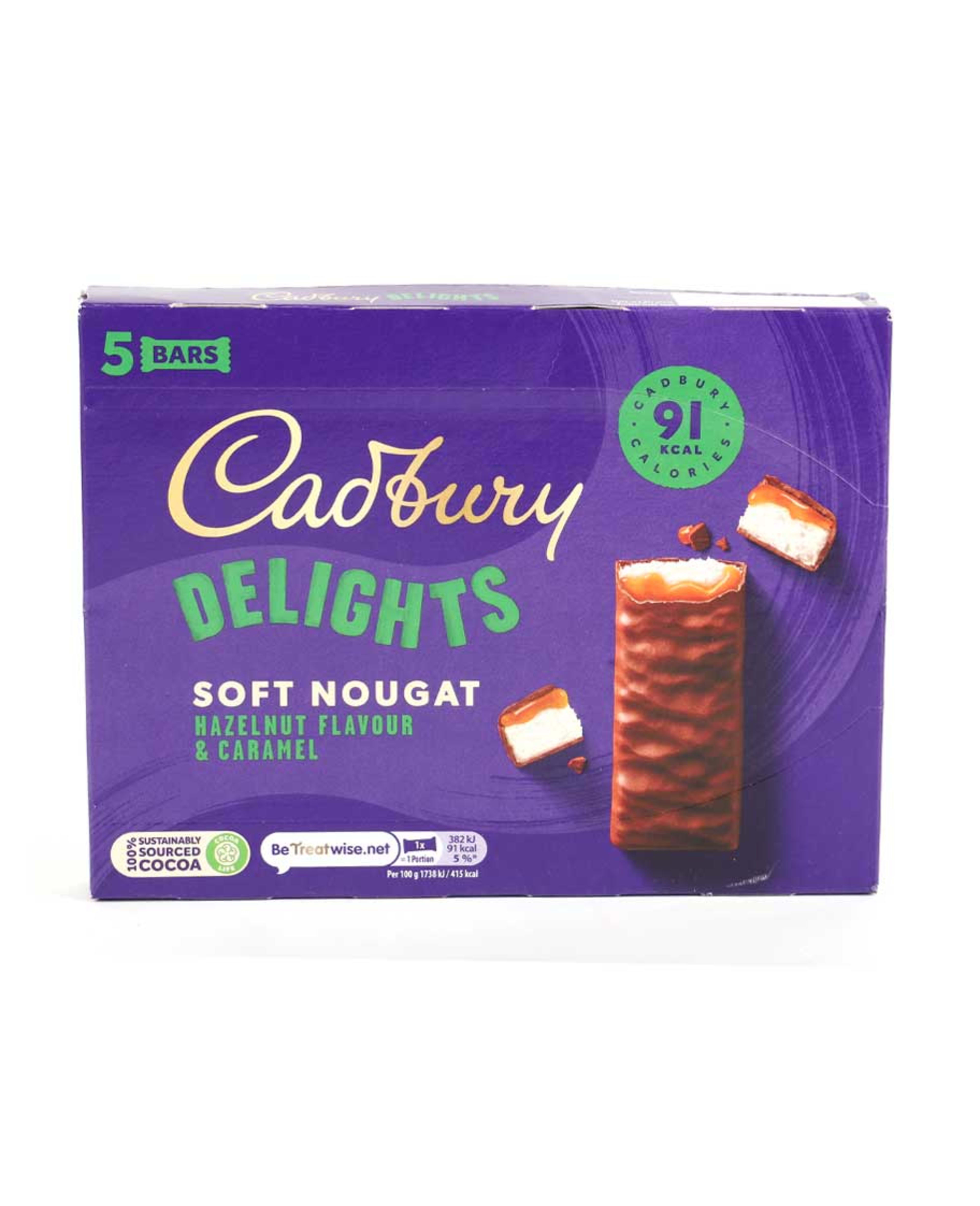 Cadbury Delights Soft Nougat Hazelnut & Caramel (5x22gm) 110gm - image 3