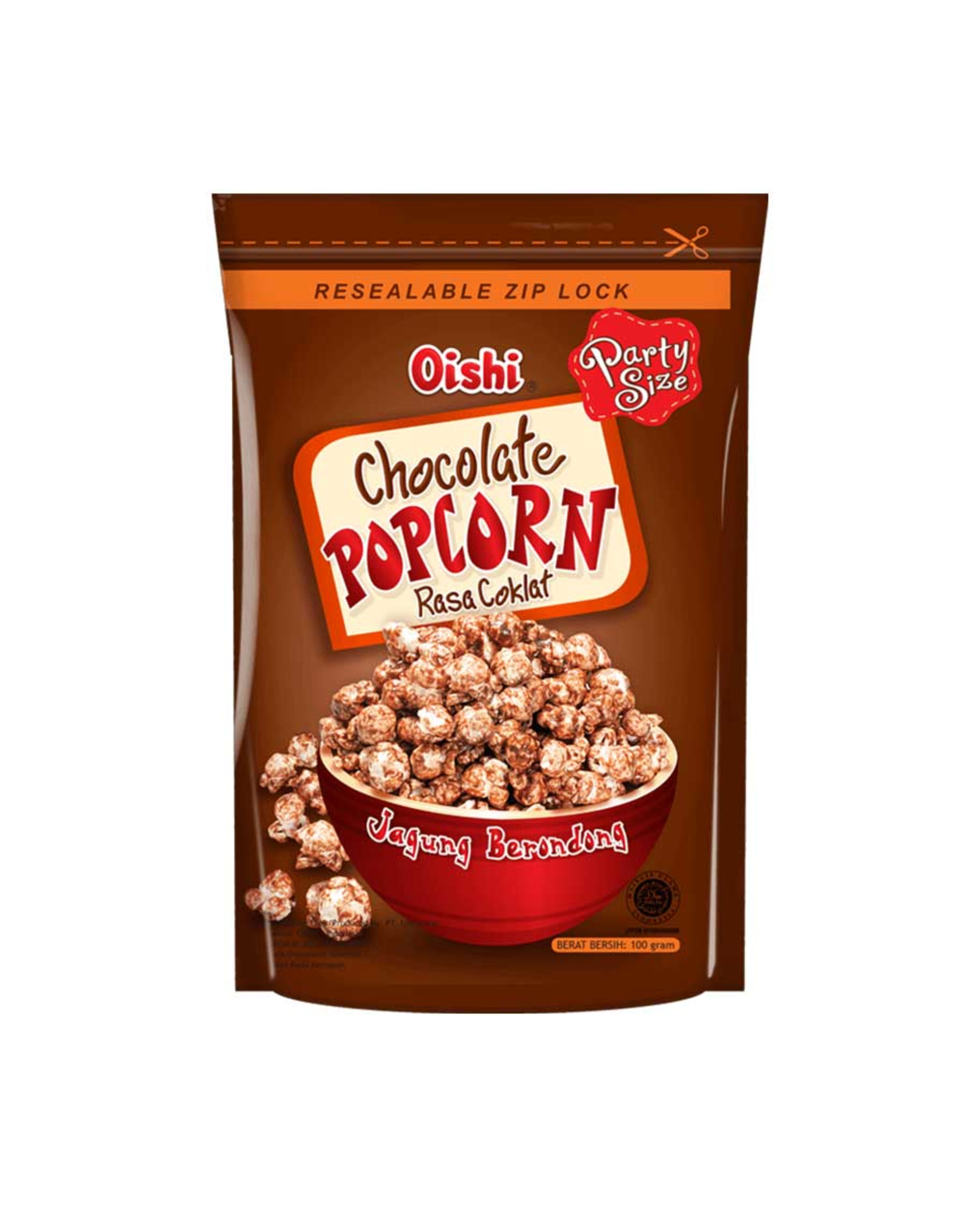 Oishi Popcorn Chocolate Flavor 100gm - image 2