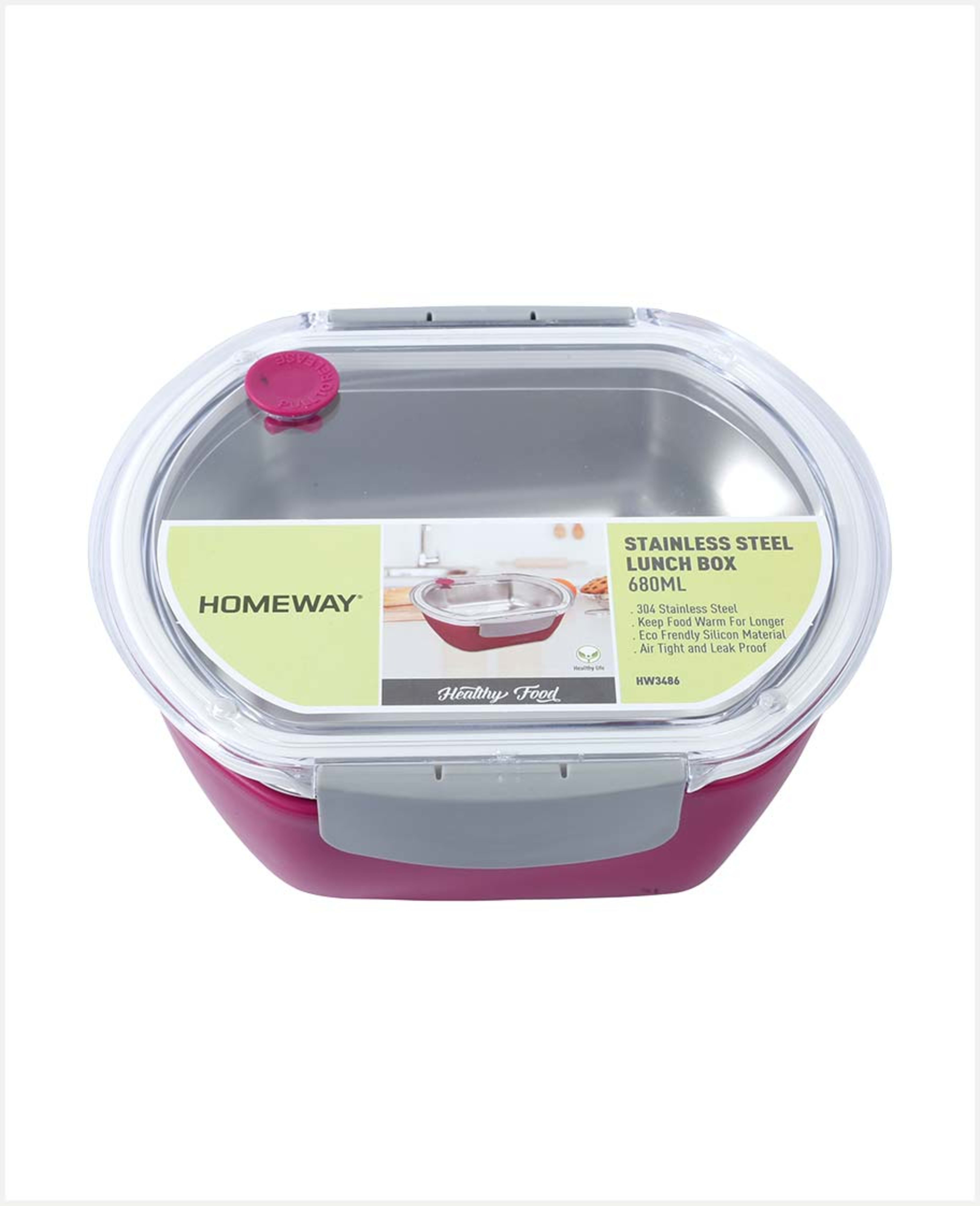 Homeway Stainless Steel Lunch Box 680ml Hw3486 - image 3