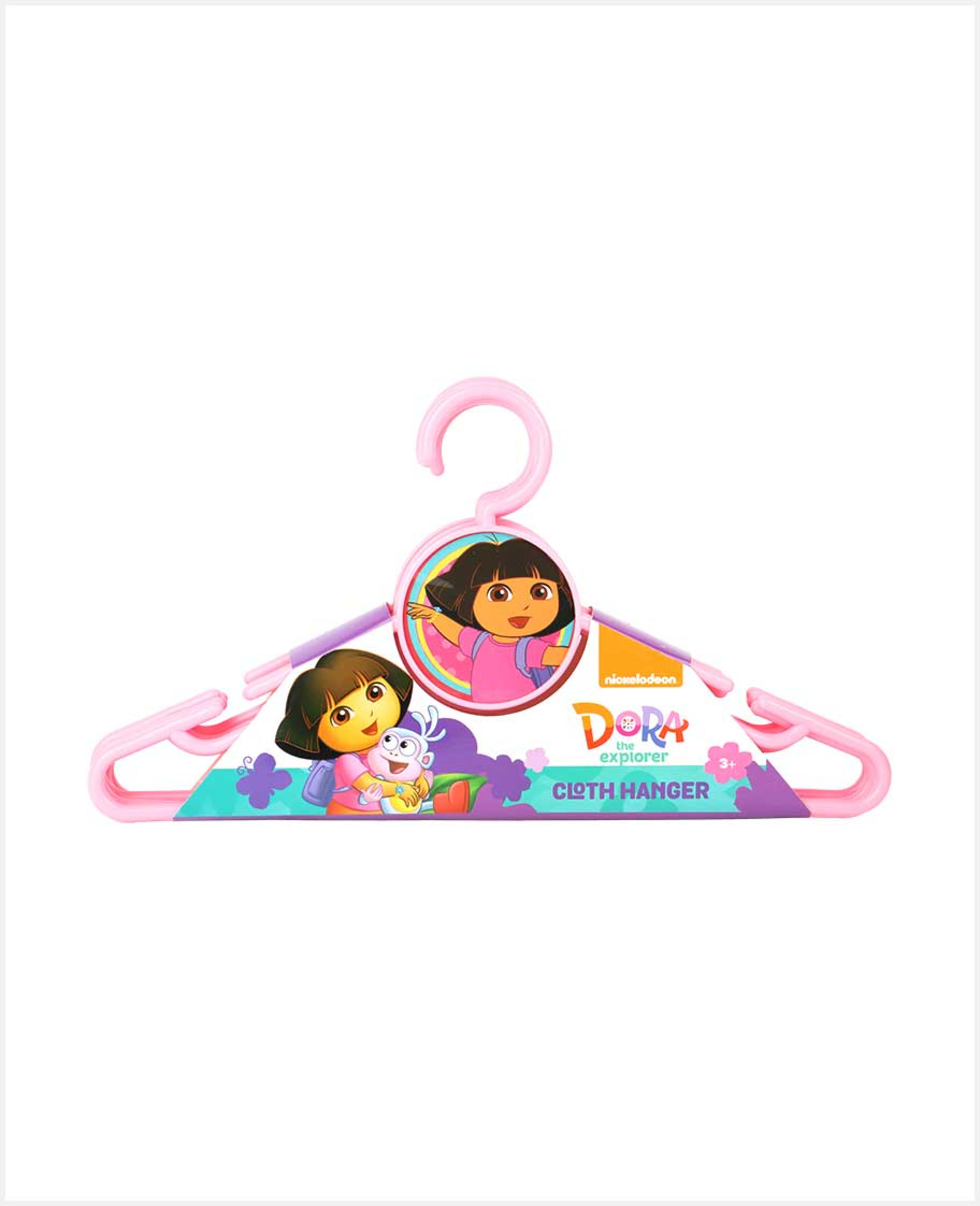 Nickelodeon W2h1 Cloth Hanger Dora Pink 6pcs Set Rj2606 - image 3