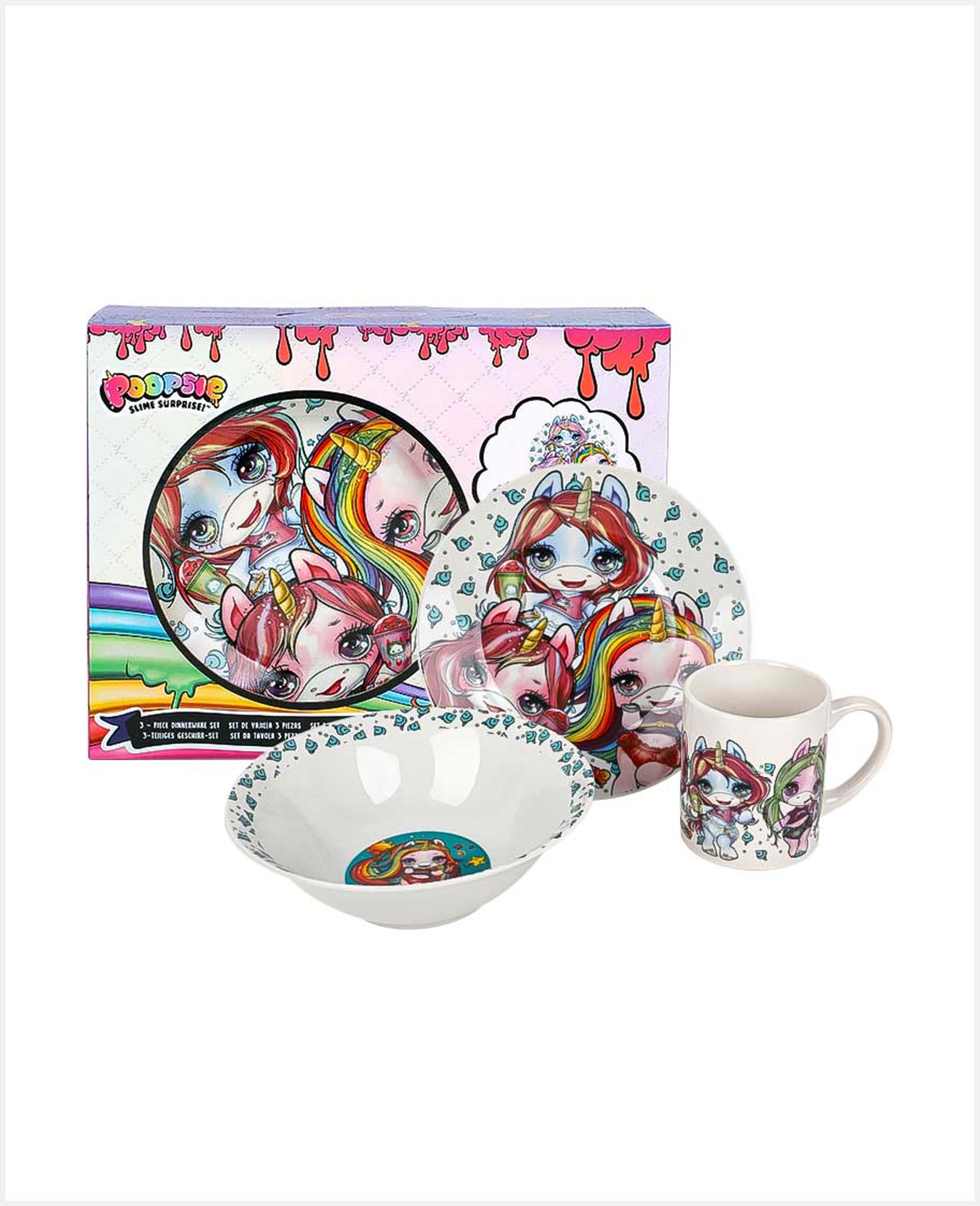 Disney W2h1 Dinner Set Poopsie 3pcs Rj2952 - image 3