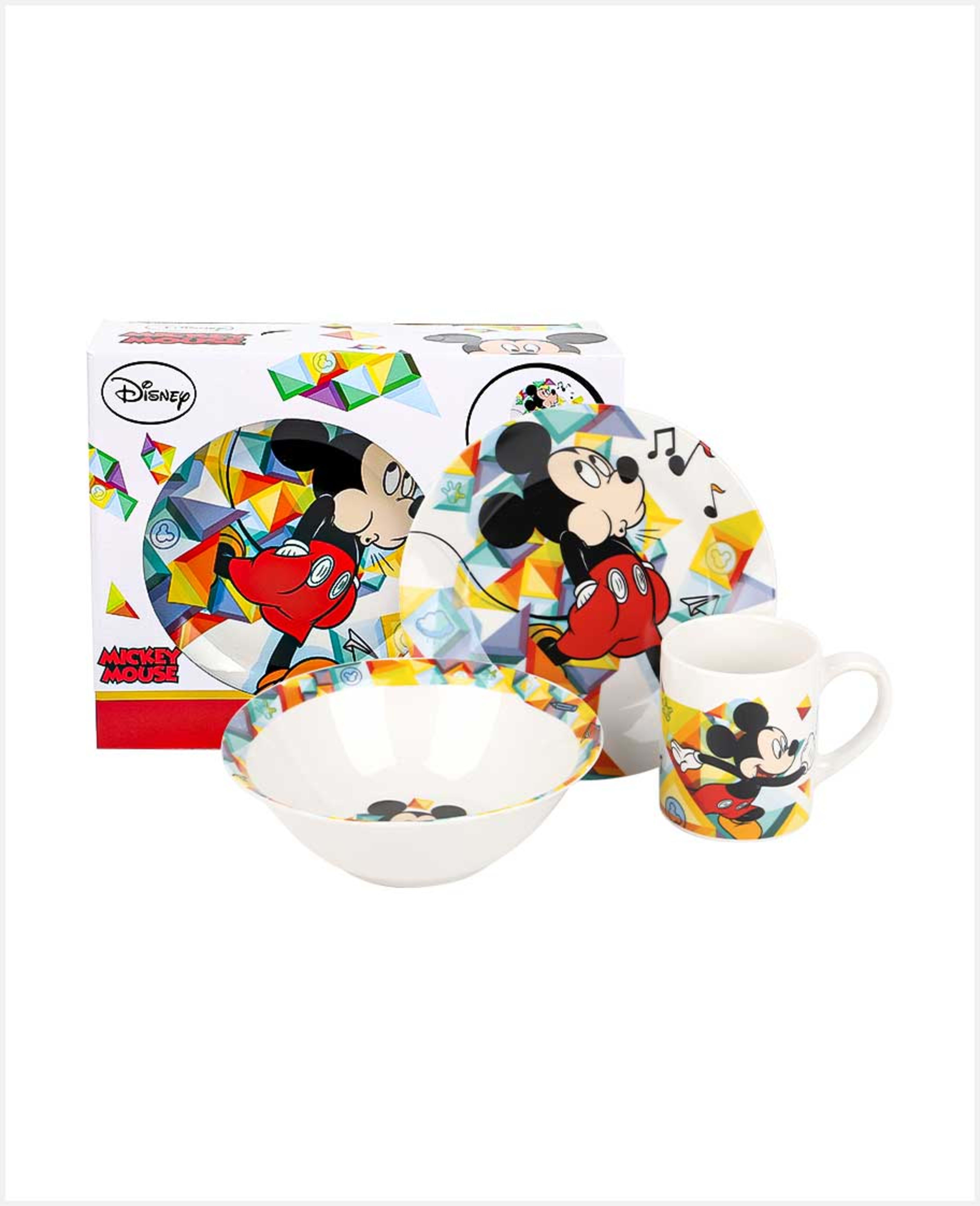Disney W2h1 Dinner Set Mickey Color Flow 3pcs Rj2833 - image 3