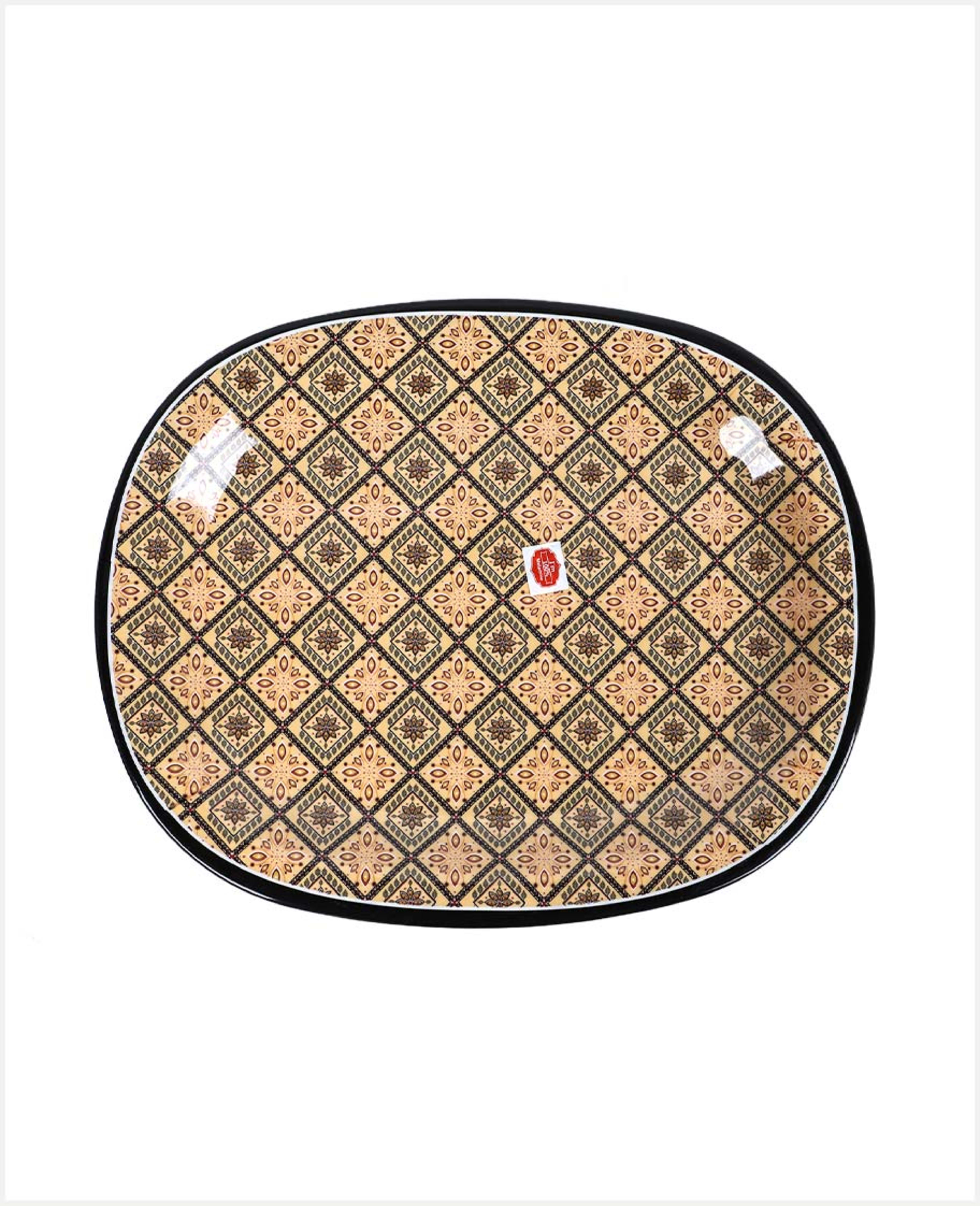 Harmony Melamine Oval Serve Plate Brown 31x25cm Sq312 9(b&r)