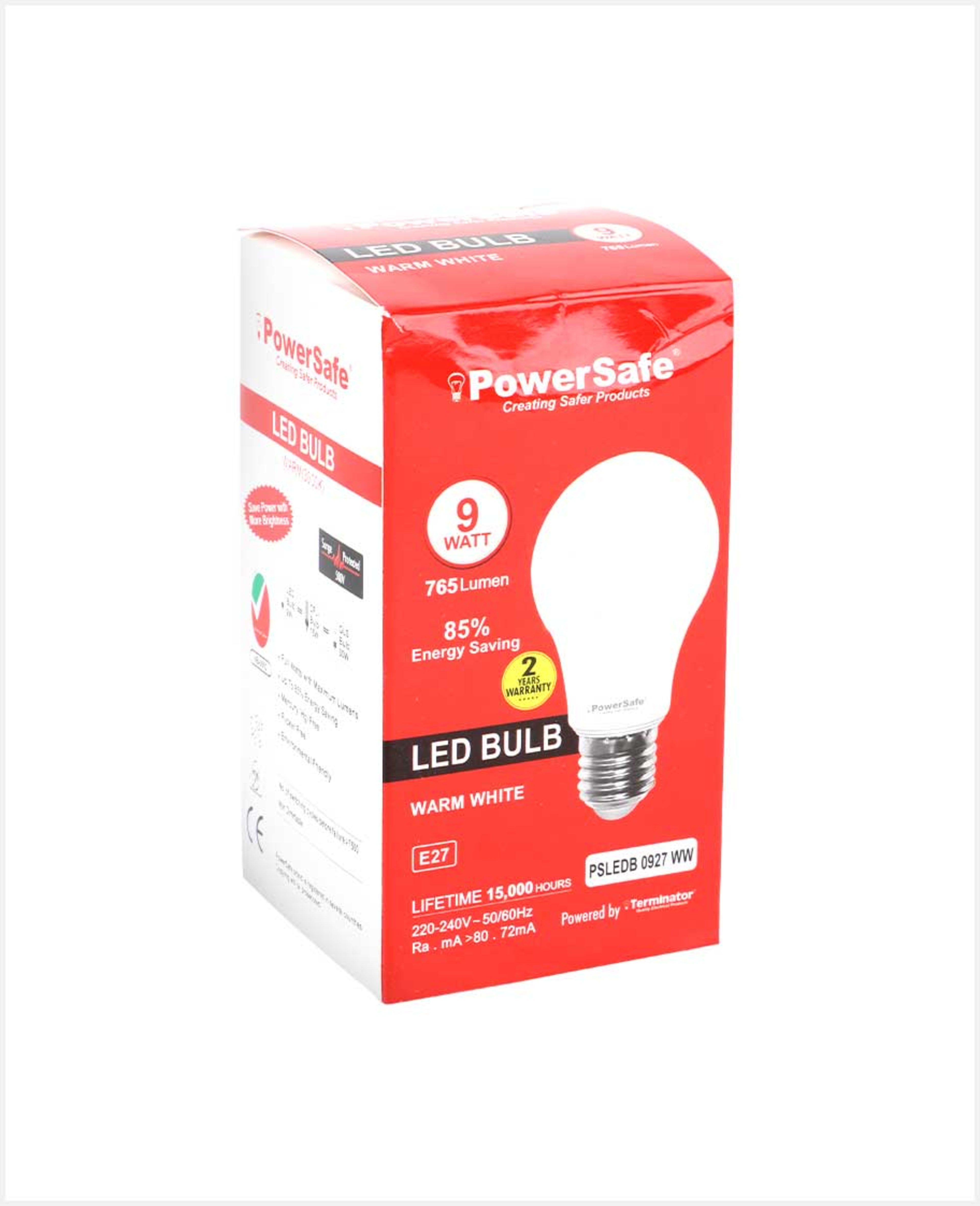 Power Safe LED Bulb Warm White E27 9w Psledb 0927 Ww - image 3