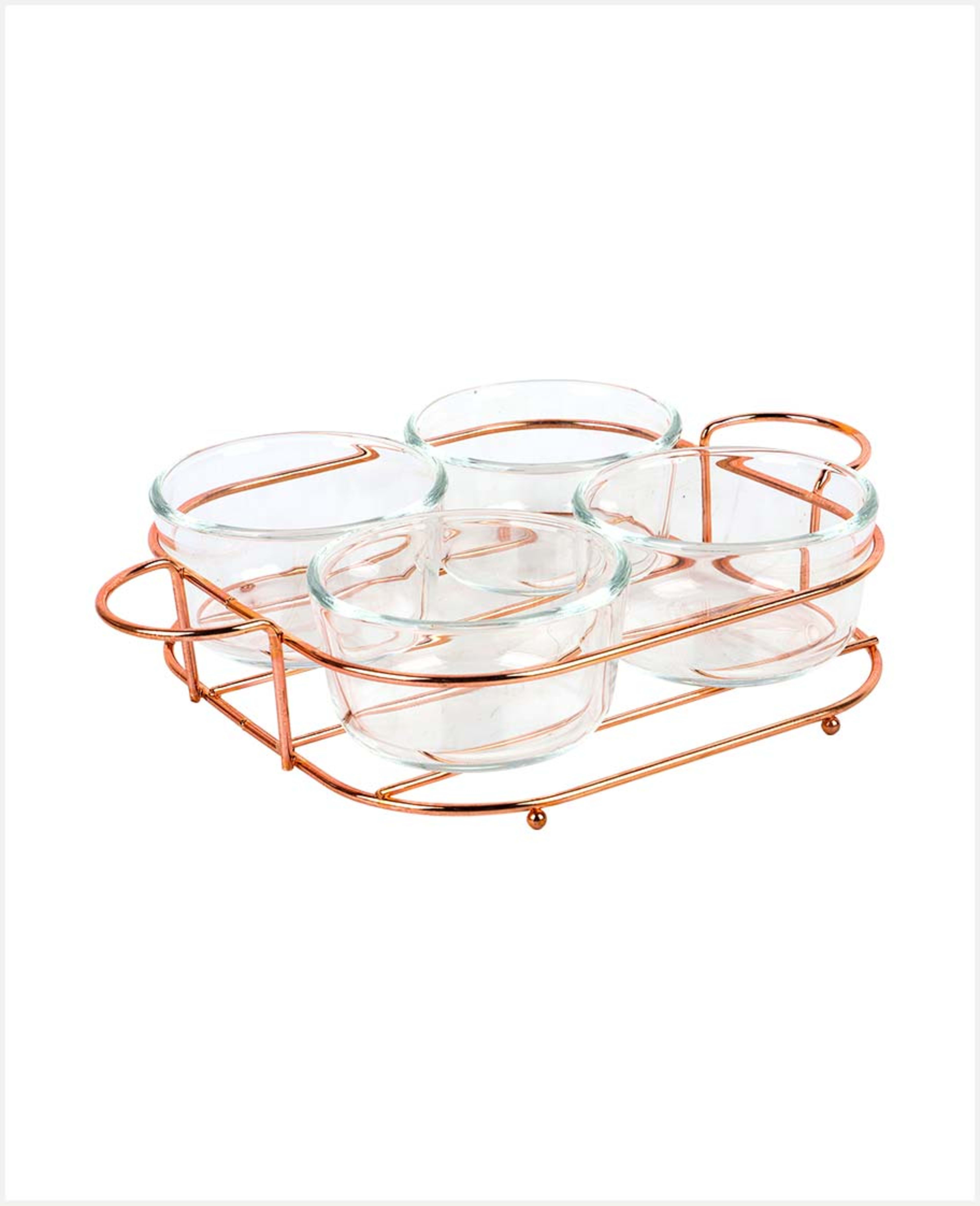 Harmony Serving Set Glass with Metal Rack 5pcs - image 3
