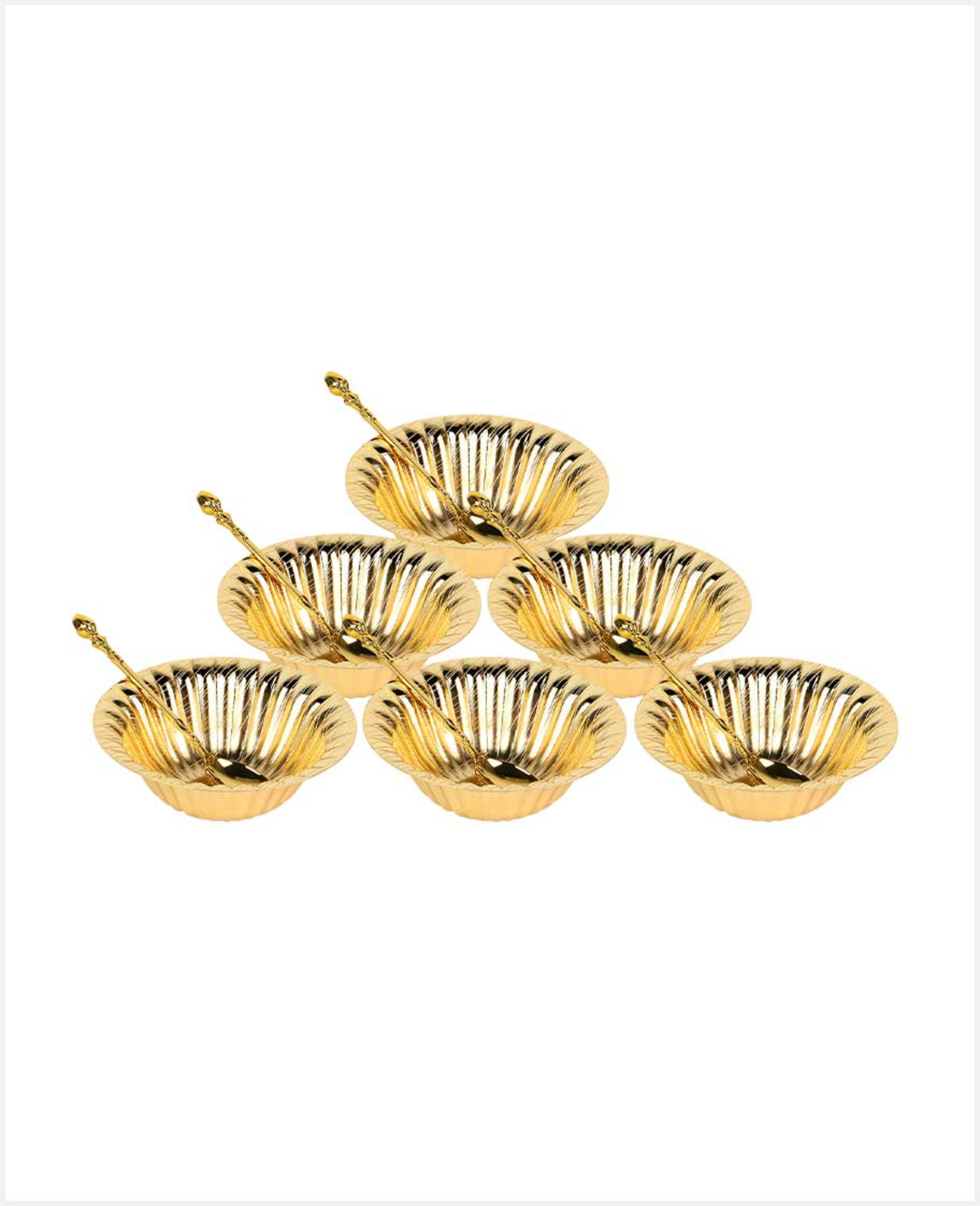 Hi Luxe Bowl Spoon Set Silver-gold 12pcs Hw01518 - image 3
