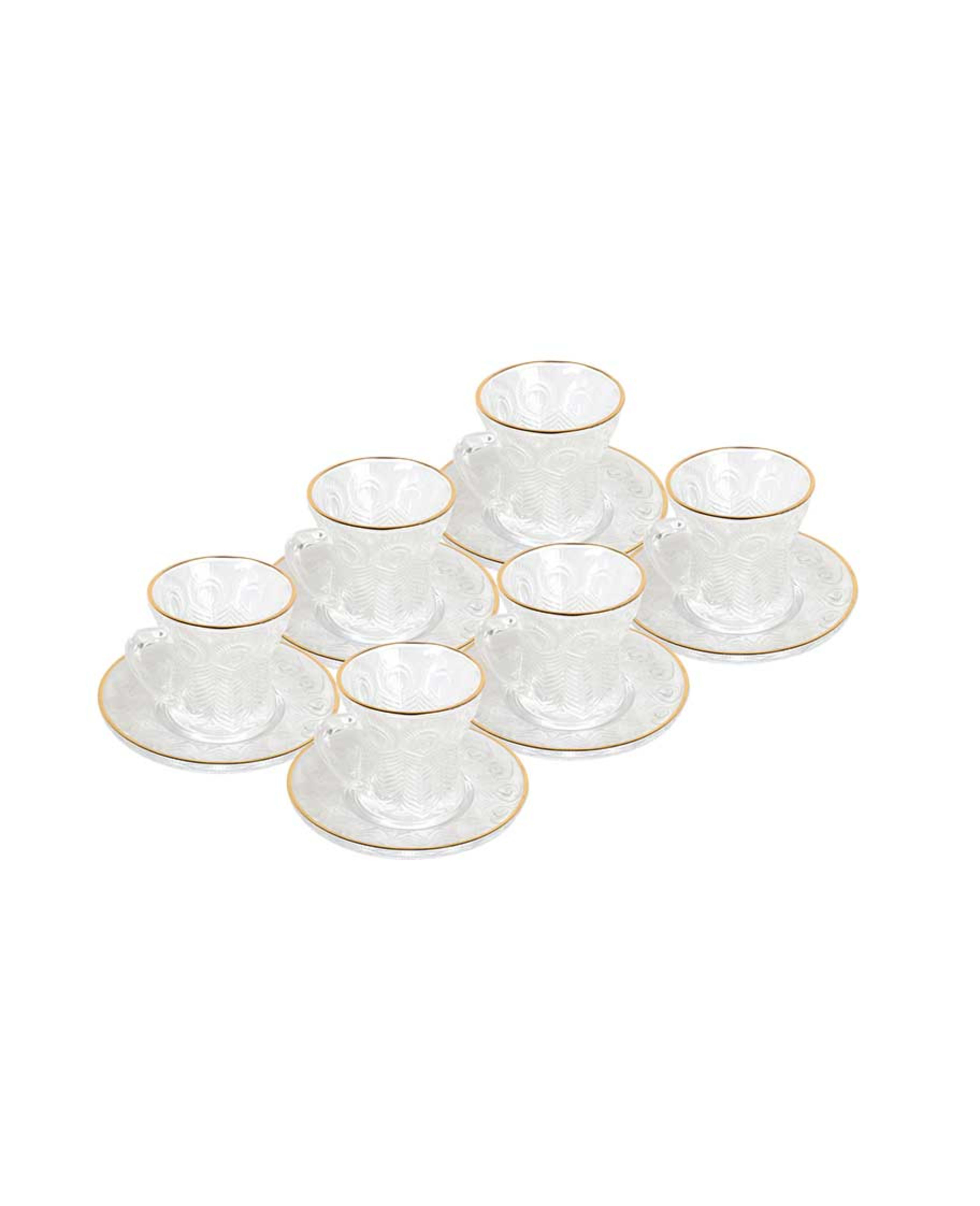 Cup & Saucer Set 6pcs 120ml Wm-88a - image 2