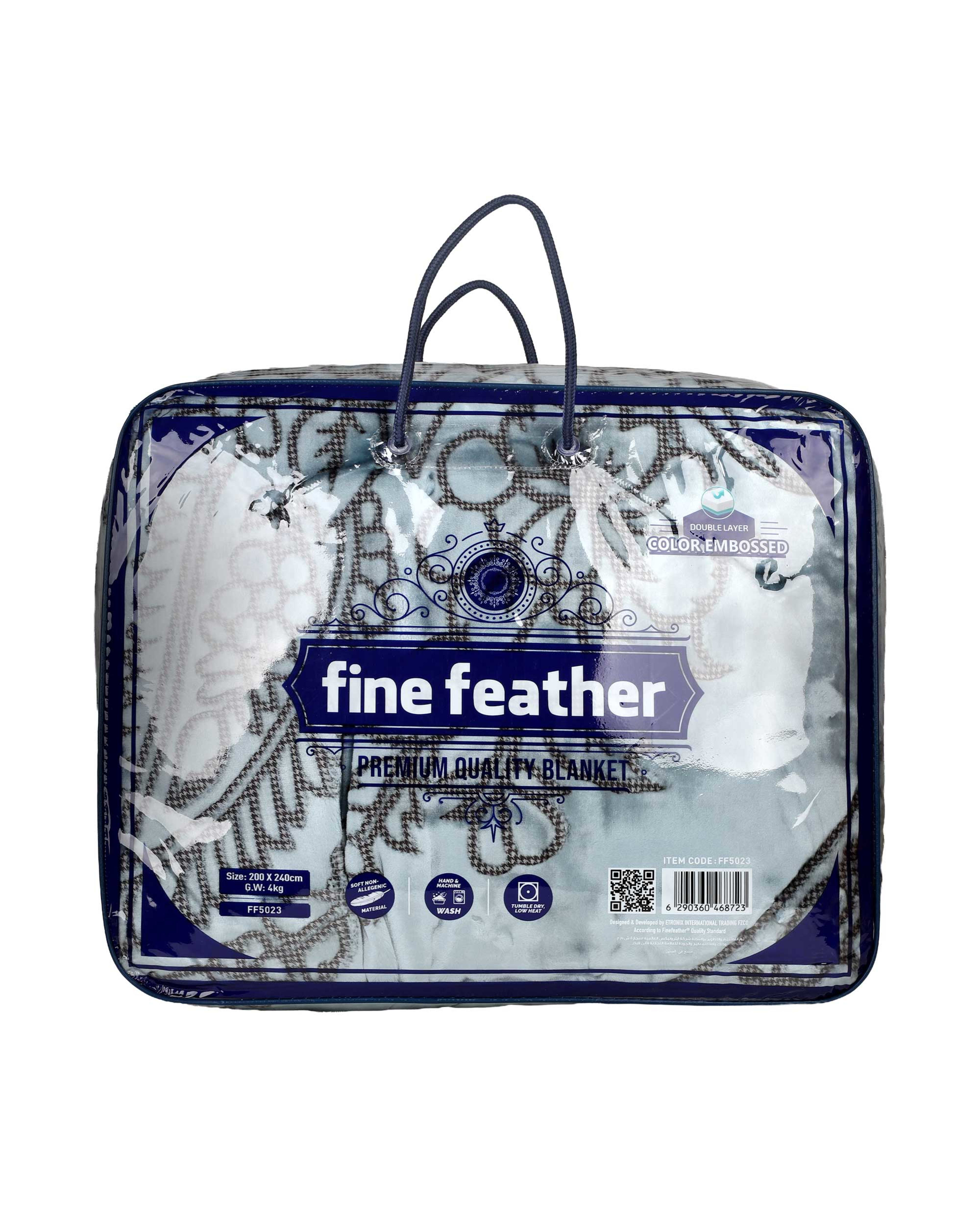 Fine Feather Color Embossed Blanket 200x240cm Ff5023 - image 2