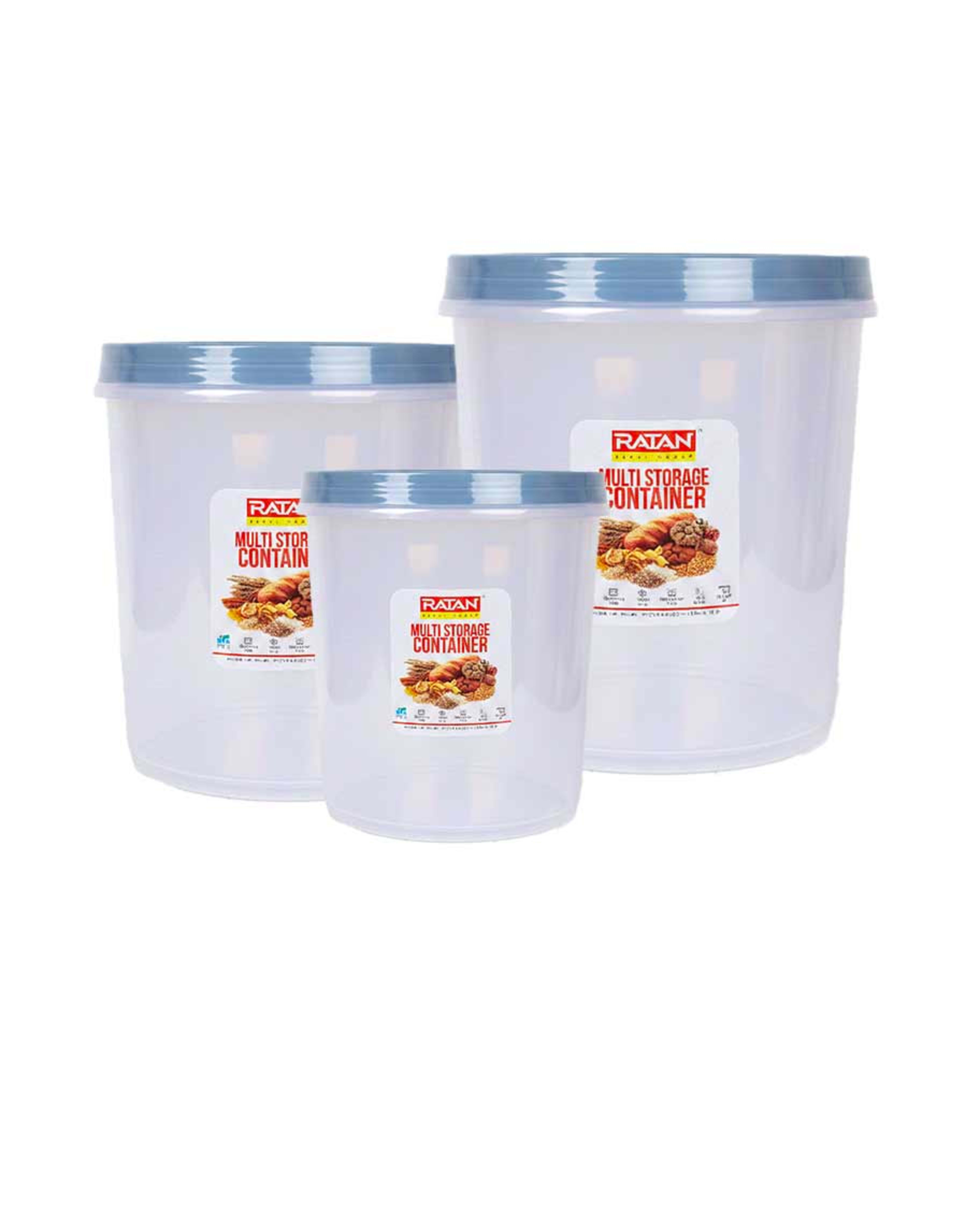 Ratan Crystal Container 8 to 10 3pcs Set 8033 - image 2