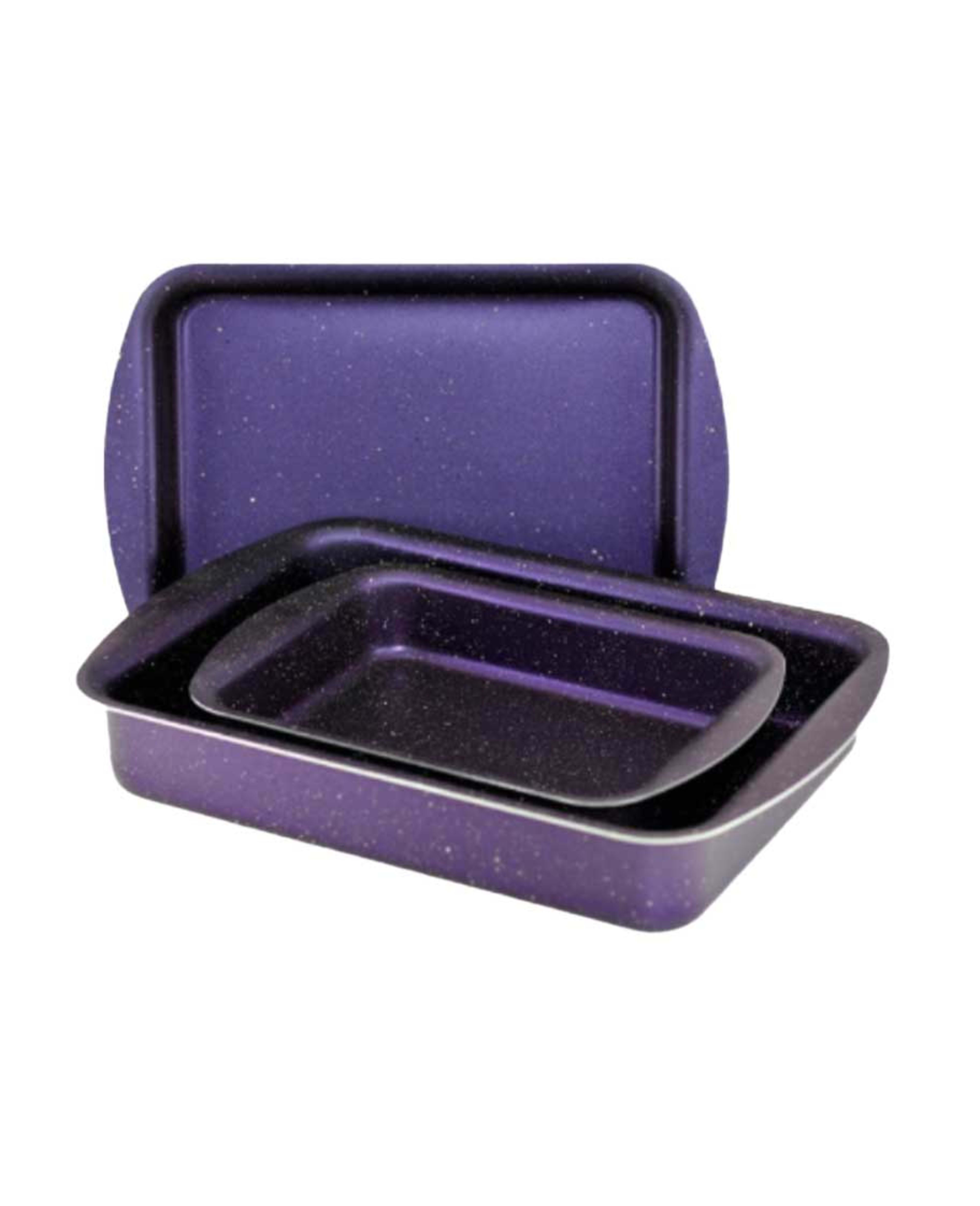 Avci Home Maker Granitec Rect Tray Purple 3pcs G-ret3-pr. - image 2