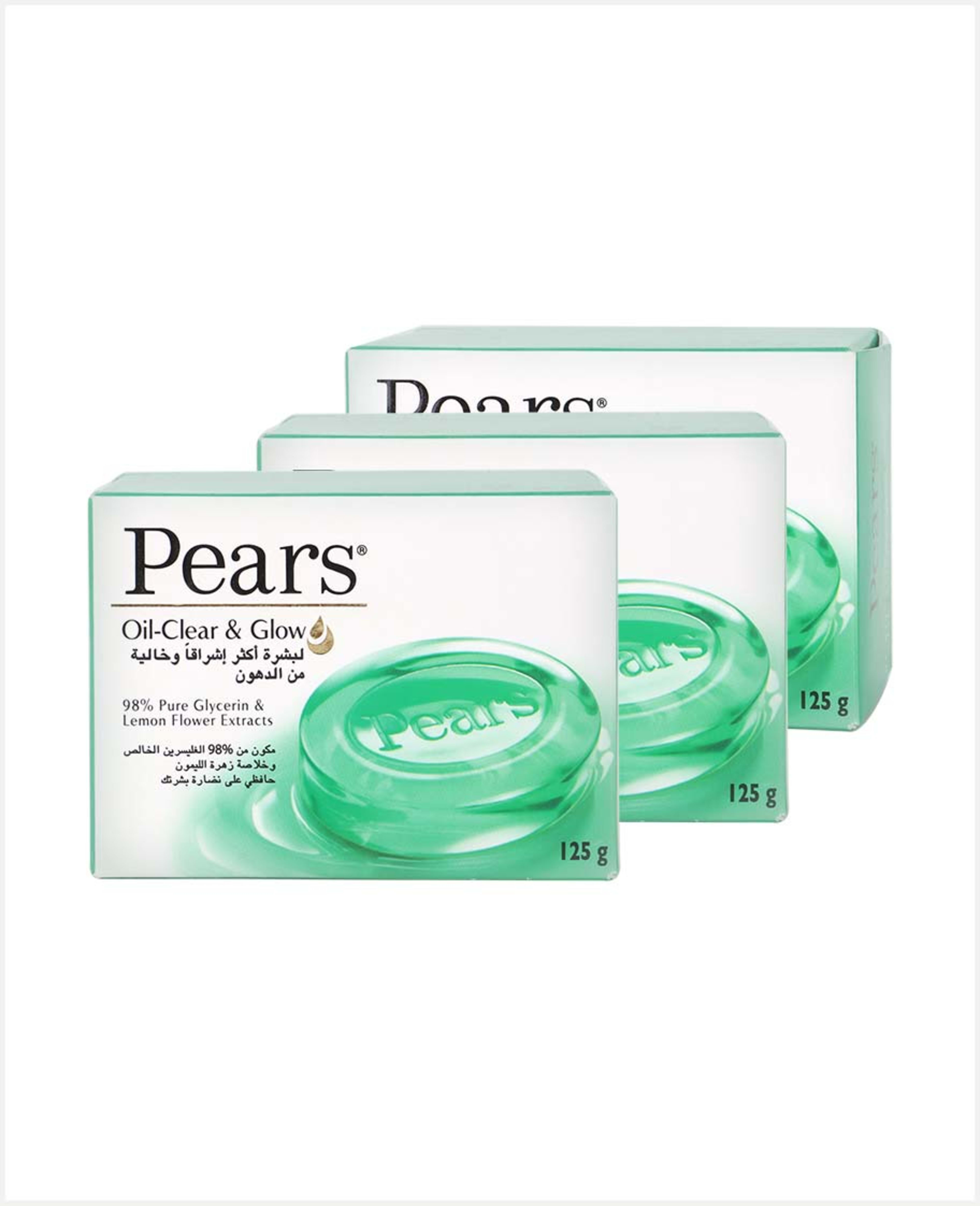 Pears Oil Clear & Glow Soap (green) 125gm (3+1free) - image 3