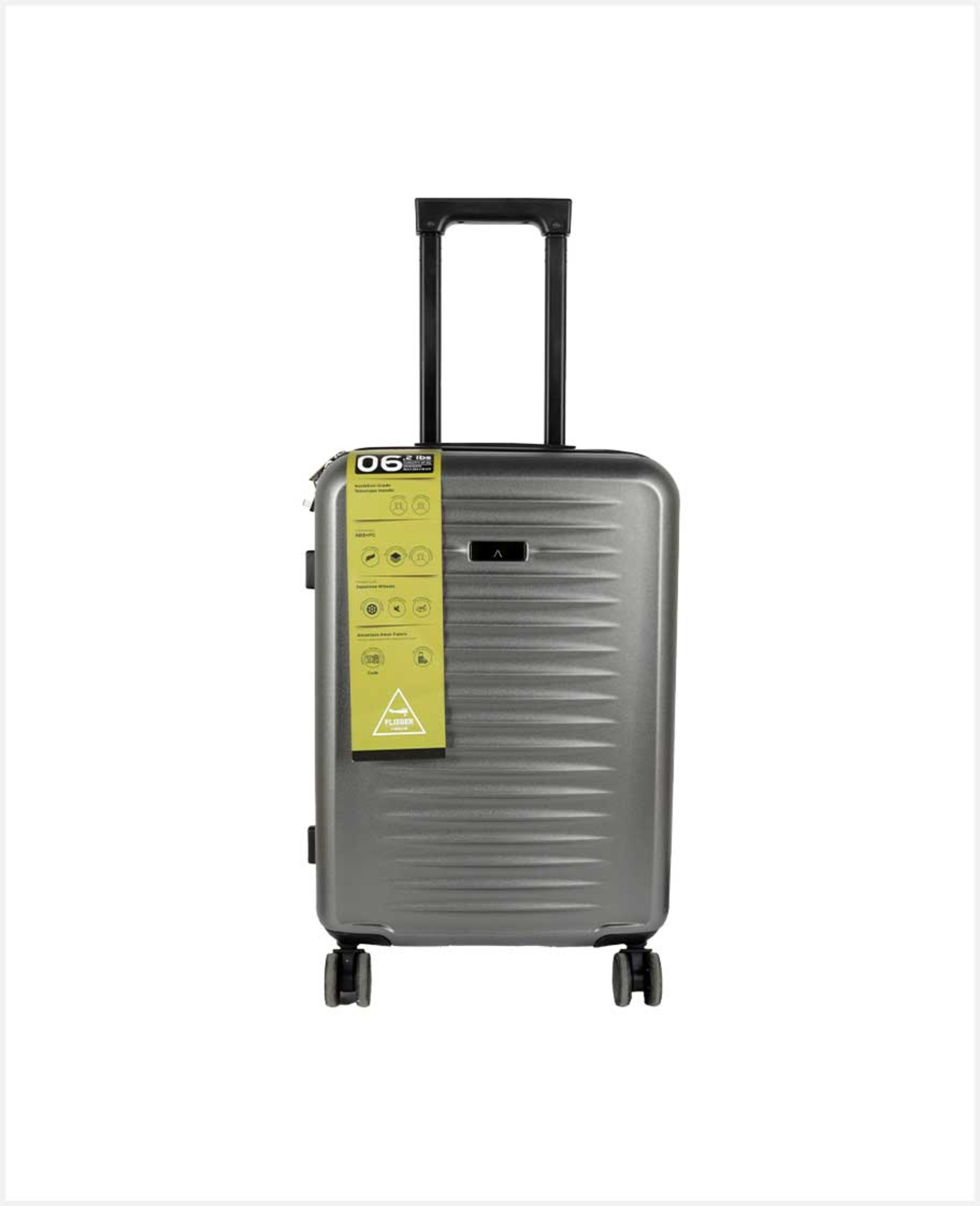 Flieger Abs 4 Wheel Hard Trolley Grey 24inch 1031 - image 3