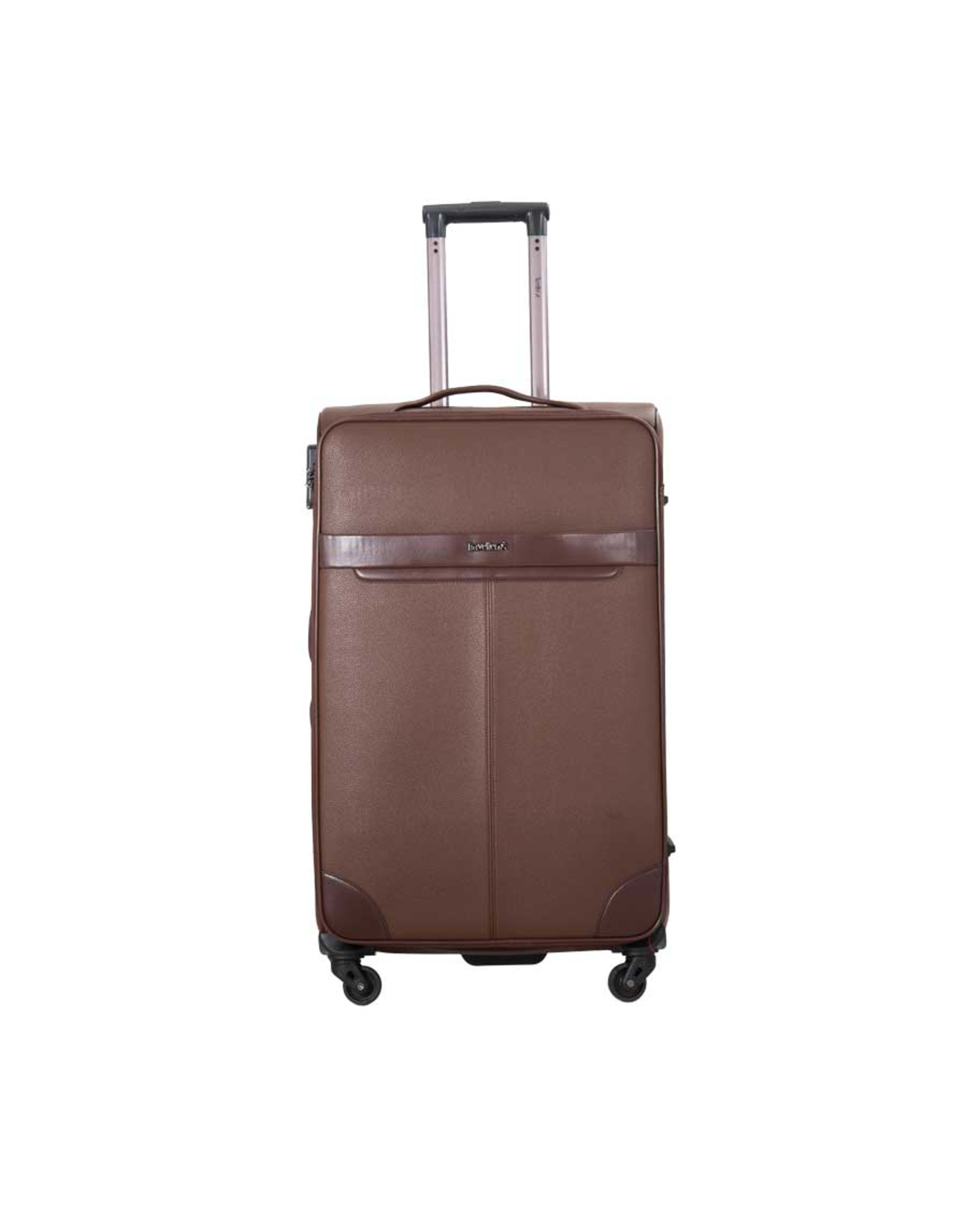 Traveller 4 Wheel Emperor Leather Trolley 24inch Tr3356 - image 3