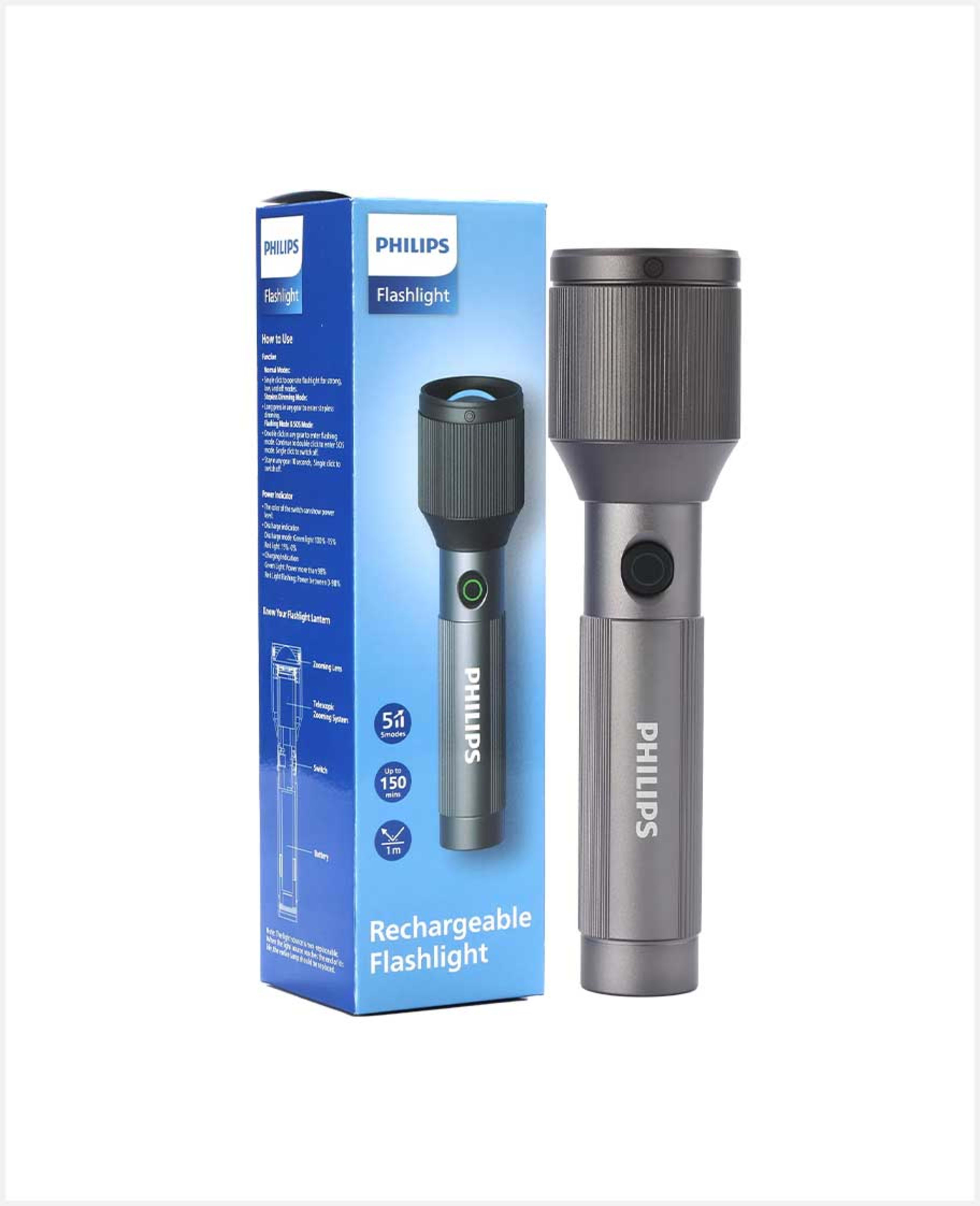Philips Recharageable Flashlight Sfl2142/56 - image 3