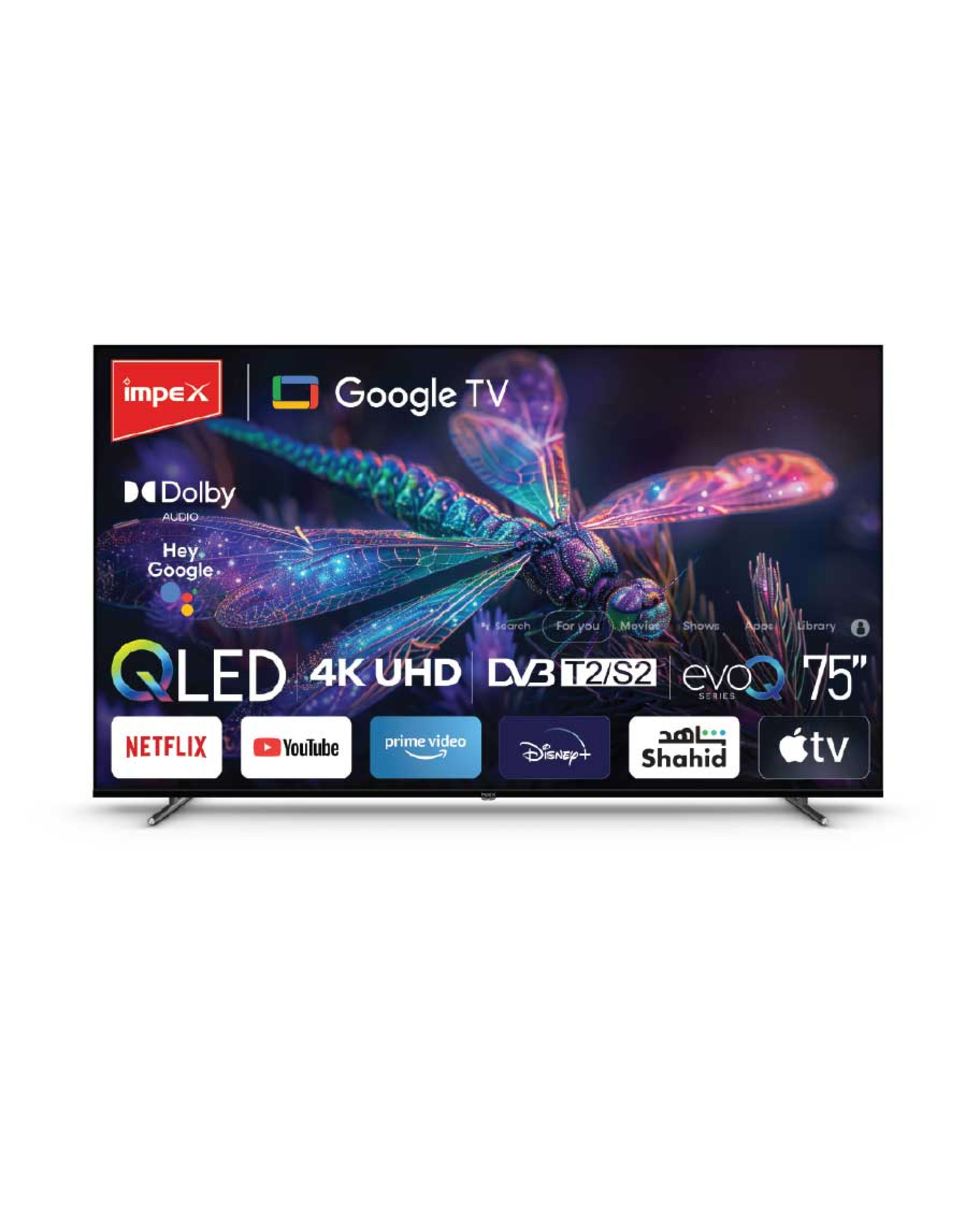 Impex Qled UHD 4k Google Smart TV 75inch Evoq75s4qlc2 - image 2