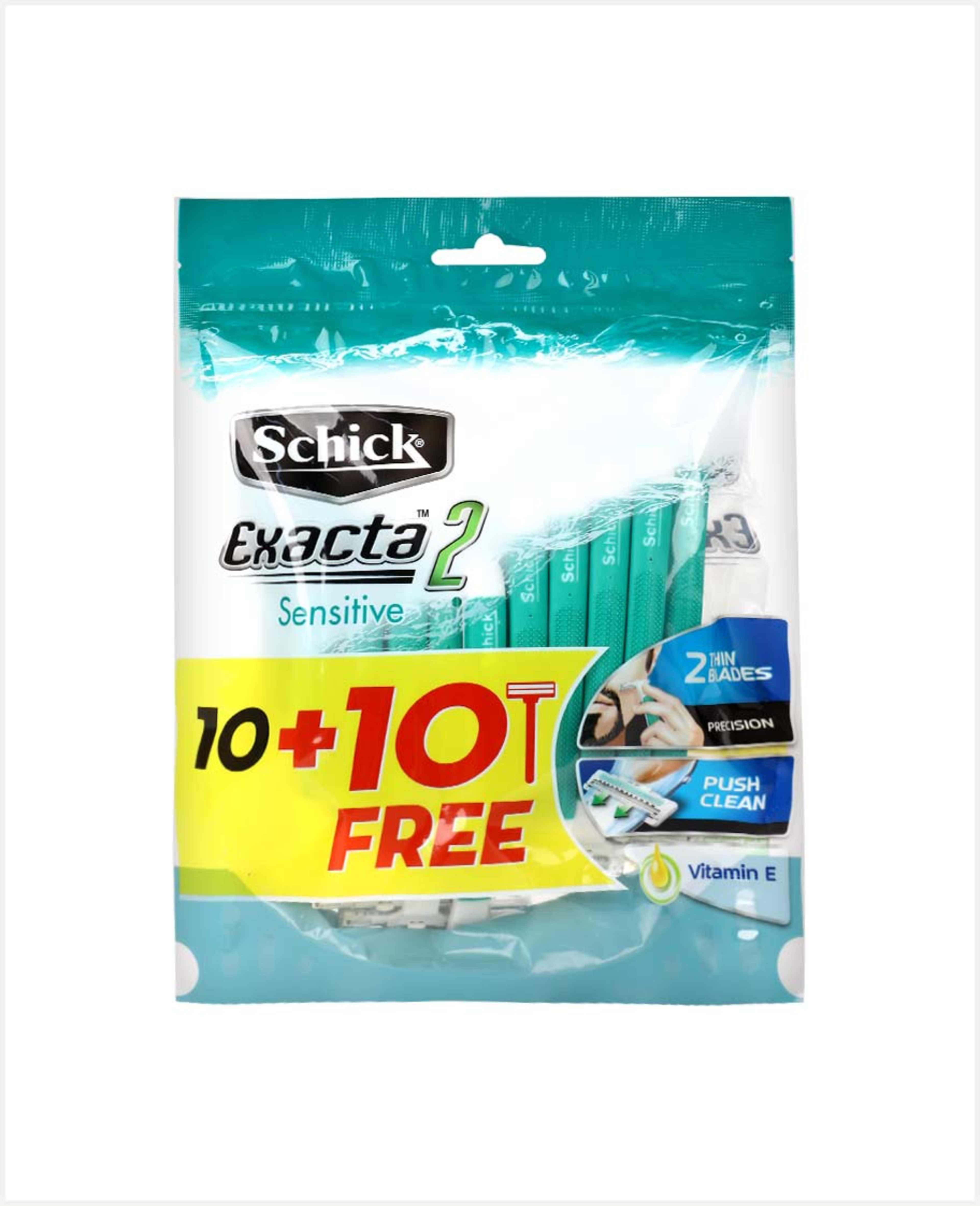 Schick Extra Ii Sensitive Razors 10+10s Free - image 3