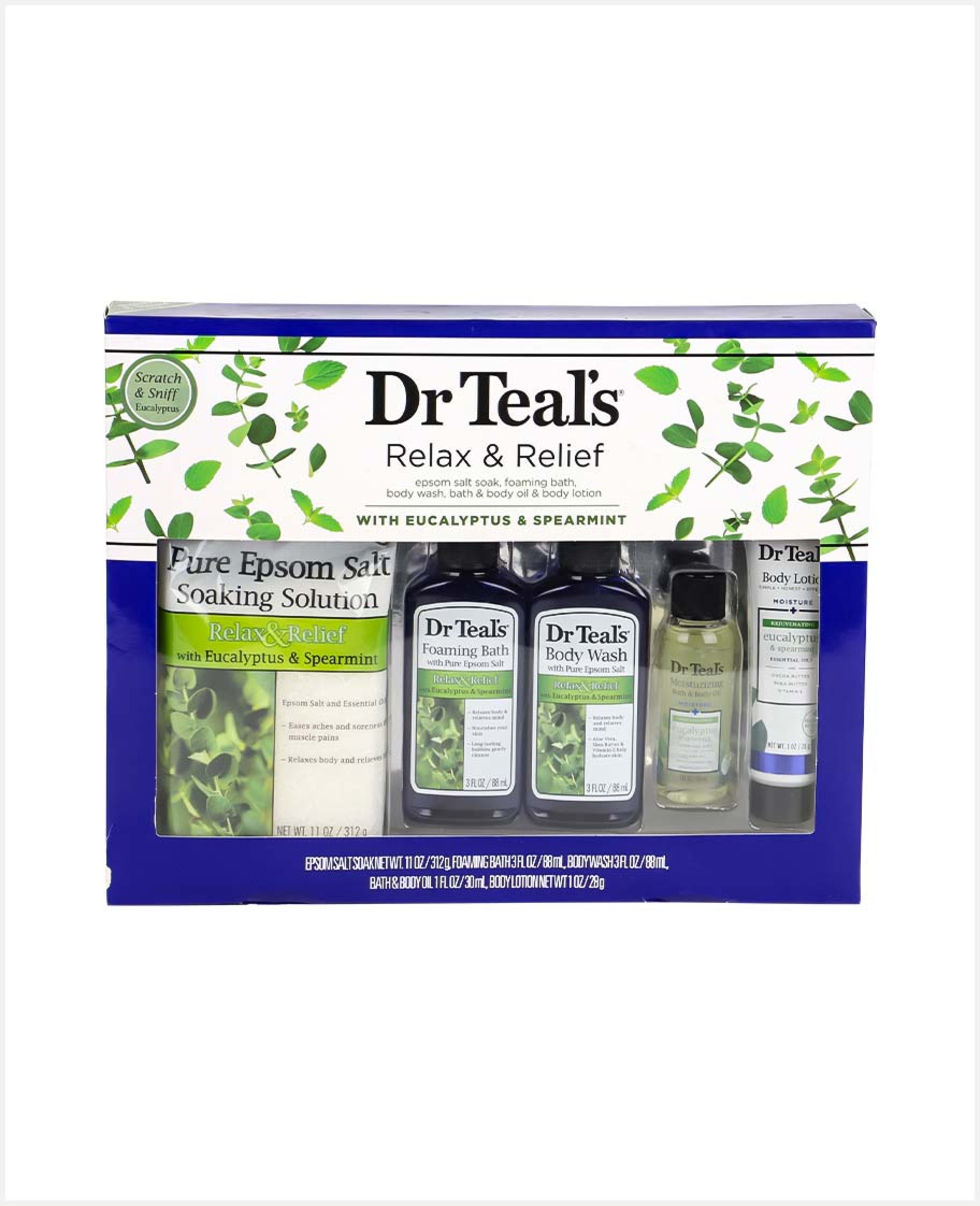 Dr Teal's Relax&relief Eucalypt&spearmint Bath&body Set 5pcs - image 3