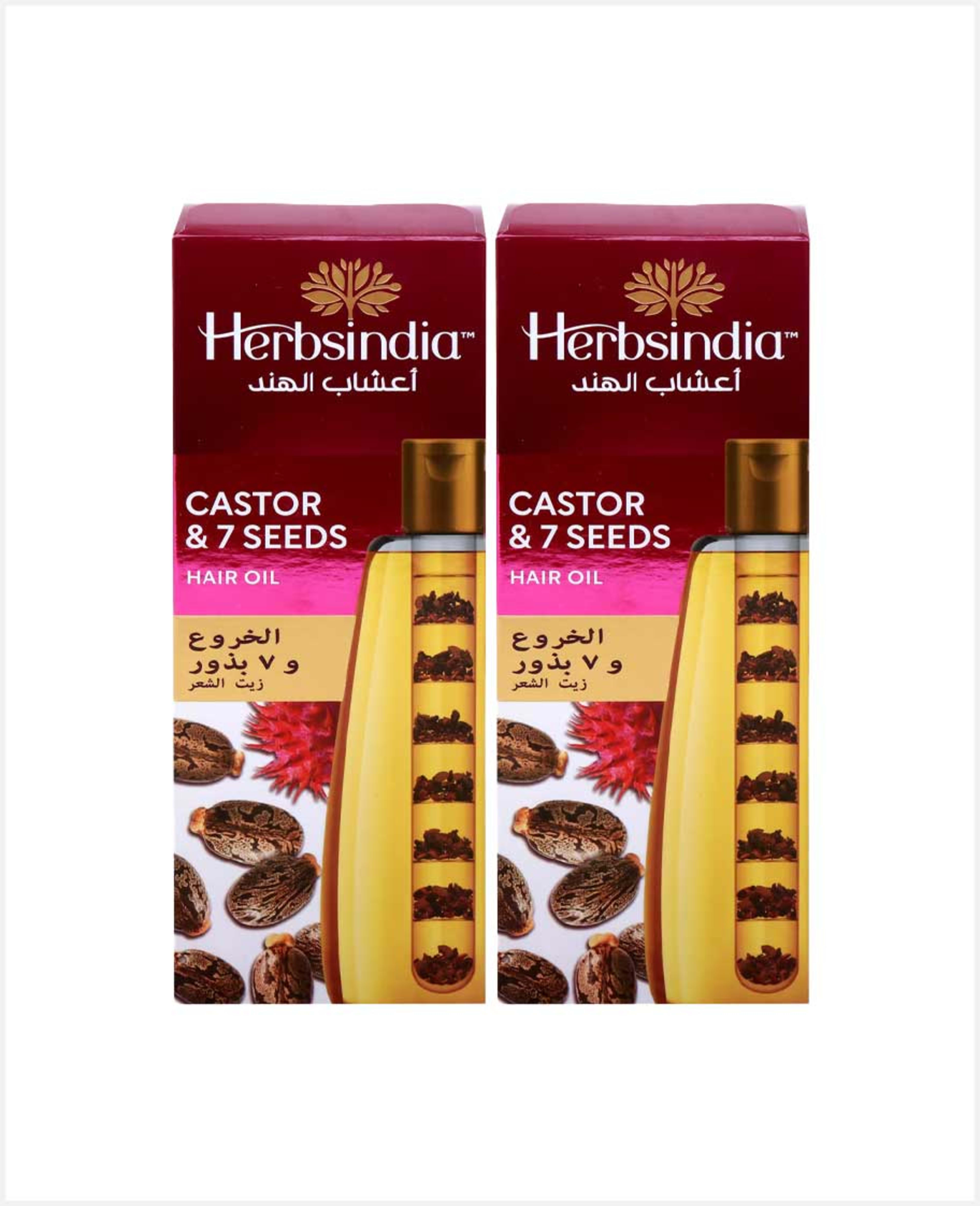 Herbsindia Castor & 7 Seeds Hair Oil 2x280ml - image 3