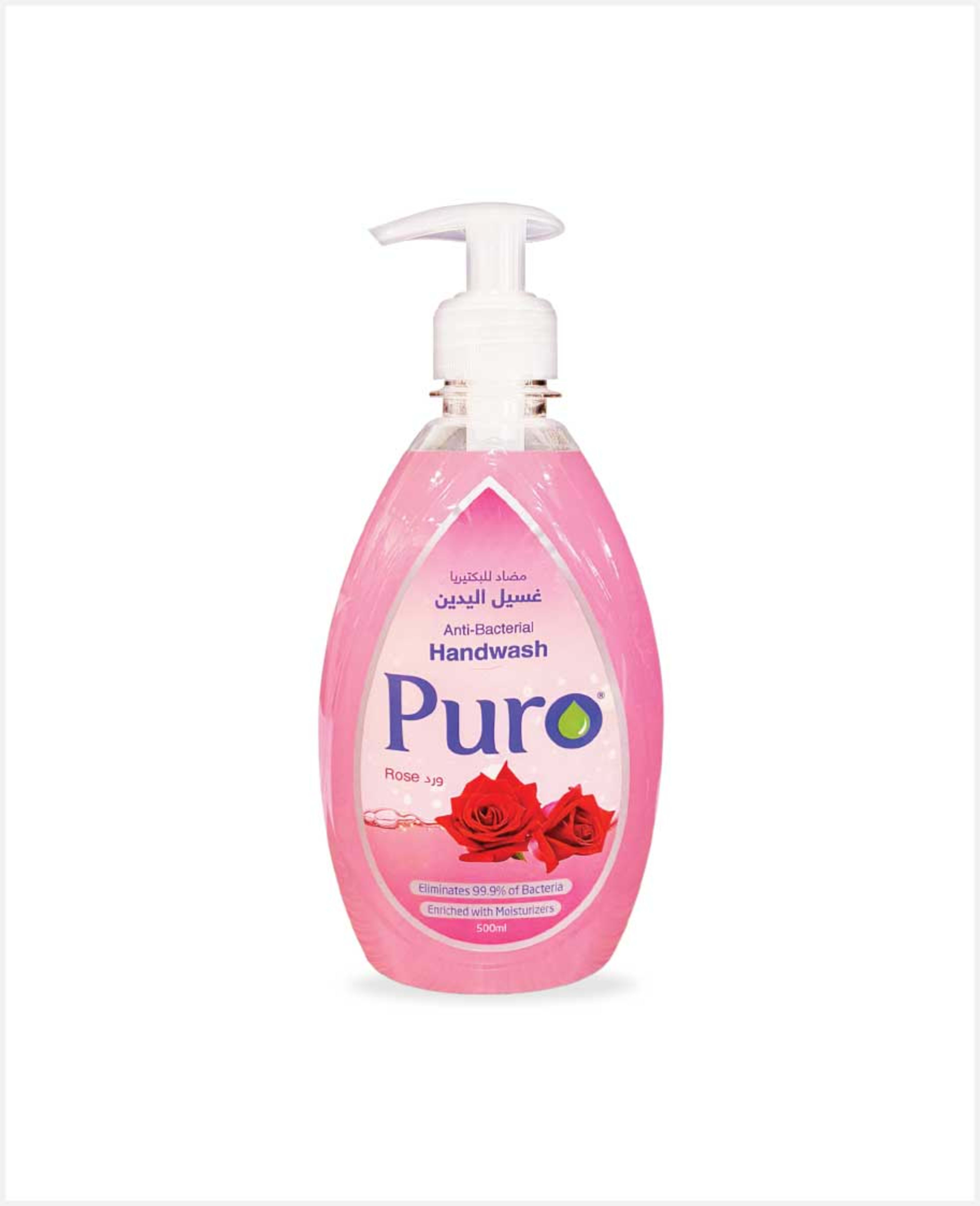 Puro Anti-bacterial Hand Wash Rose 3x500ml - image 3