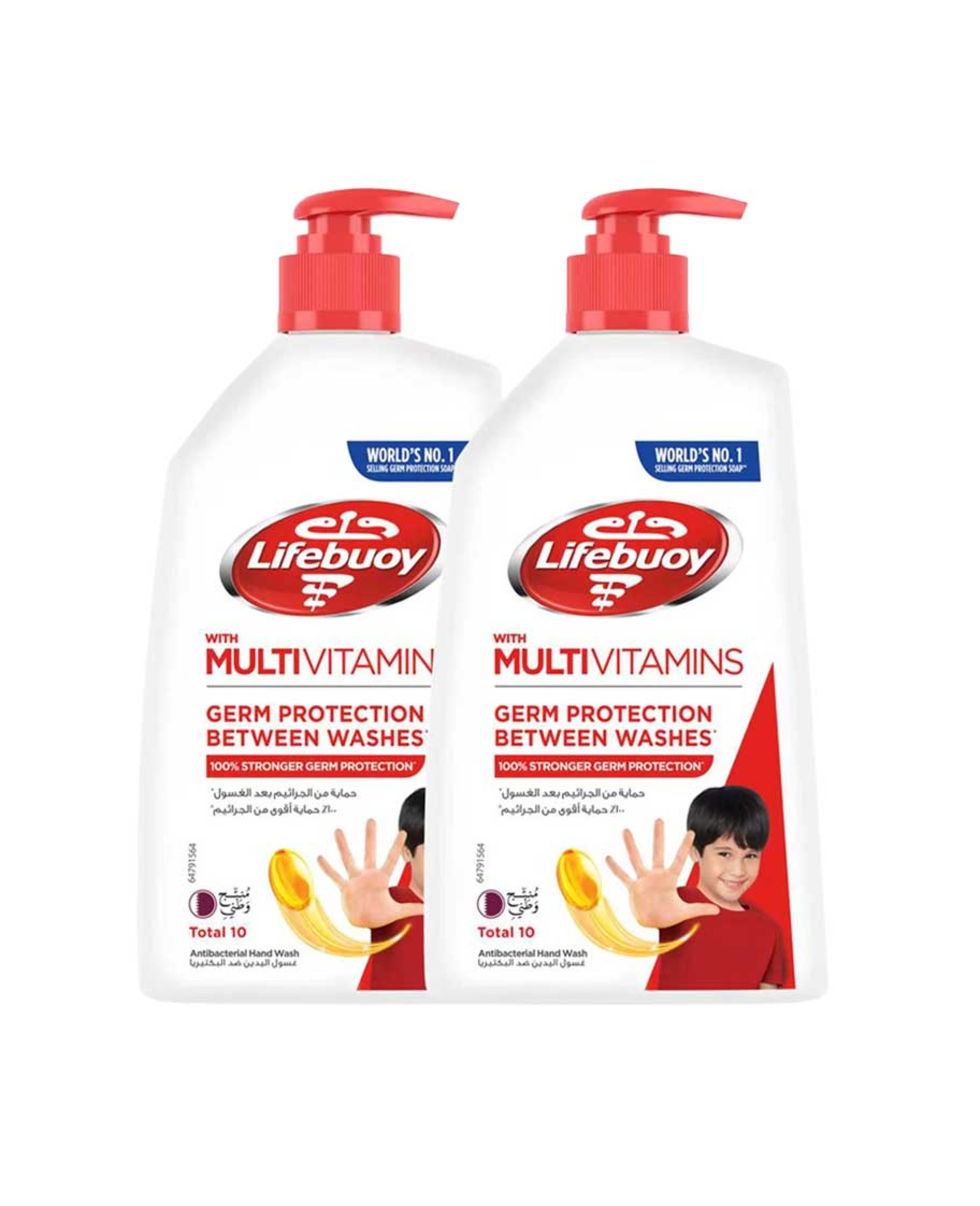Lifebuoy with Multivitamins Antibacterial Hand Wash Total 10 2x450ml @20%off - image 2