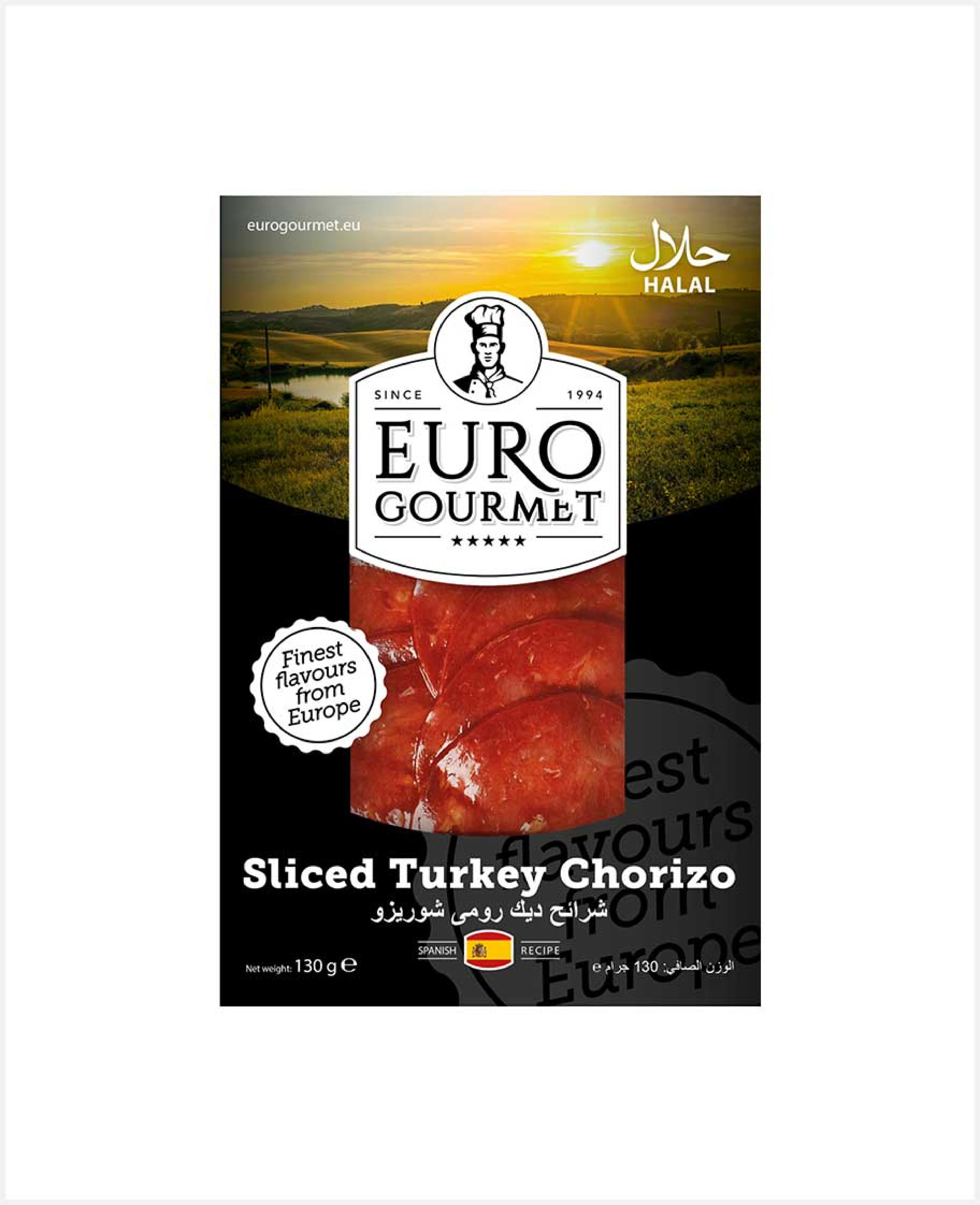 Euro Gourmet Sliced Turkey Chorizo 130gm