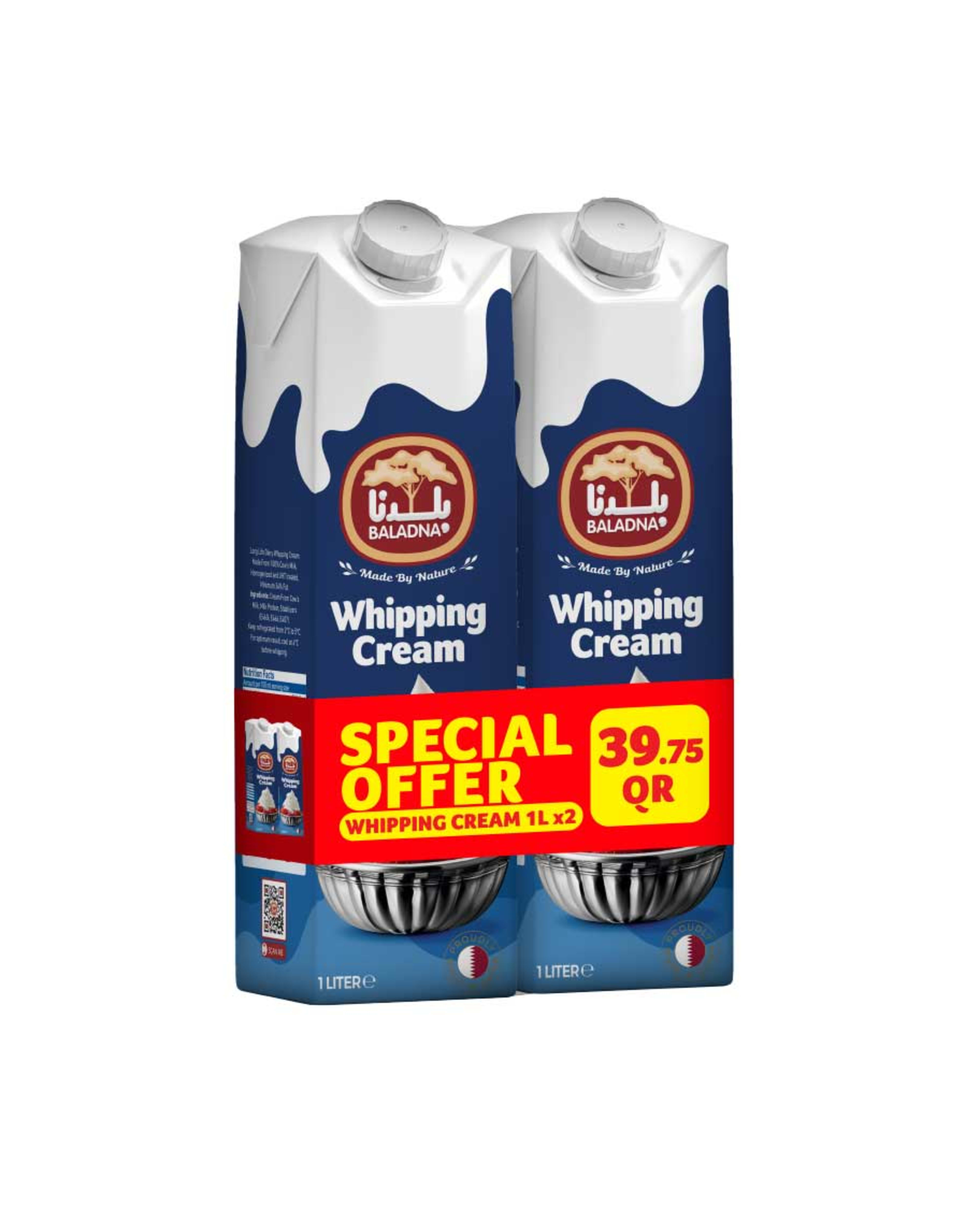 Baladna Whipping Cream 2x1ltr Promo