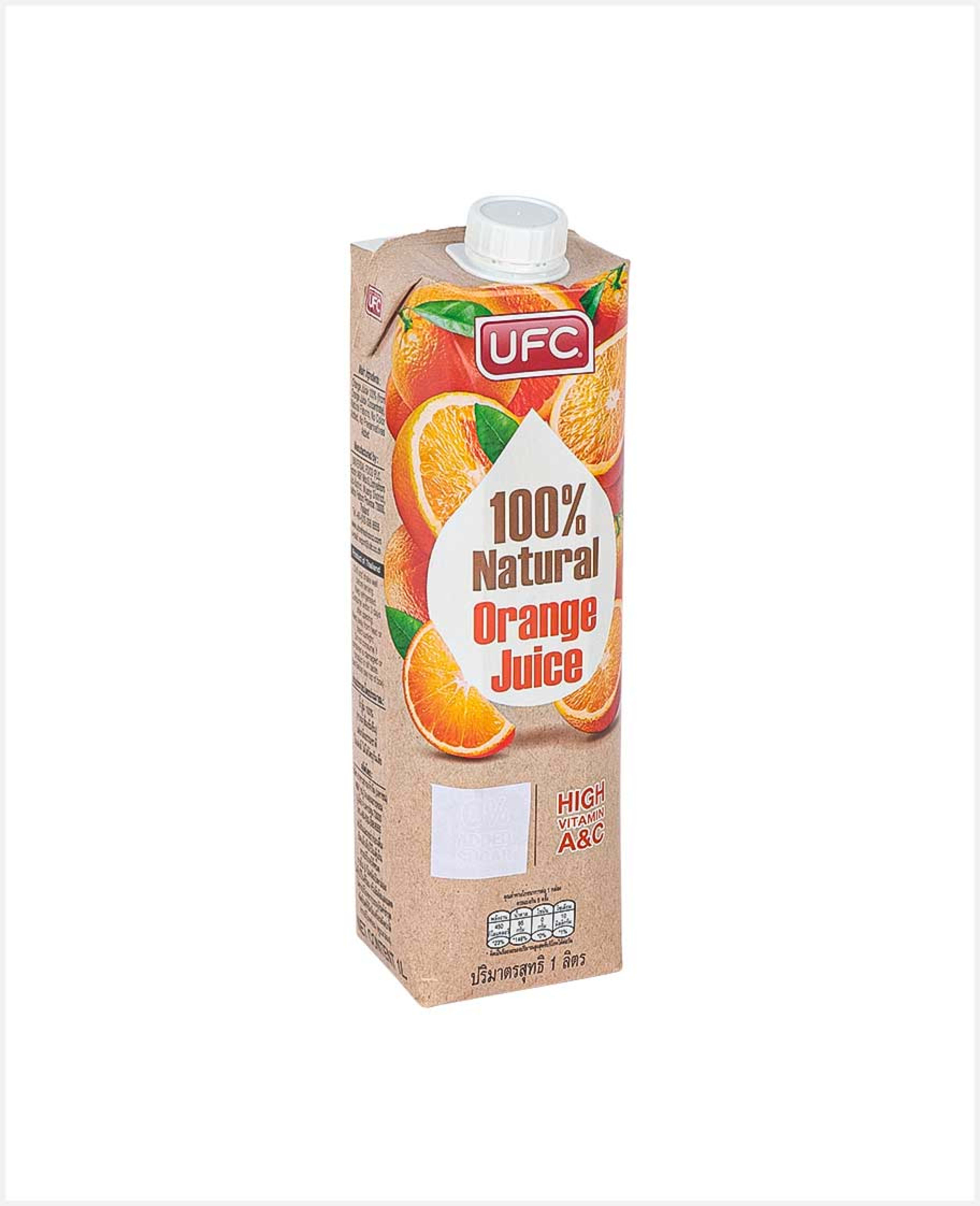 Ufc 100% Natural Orange Juice 1ltr