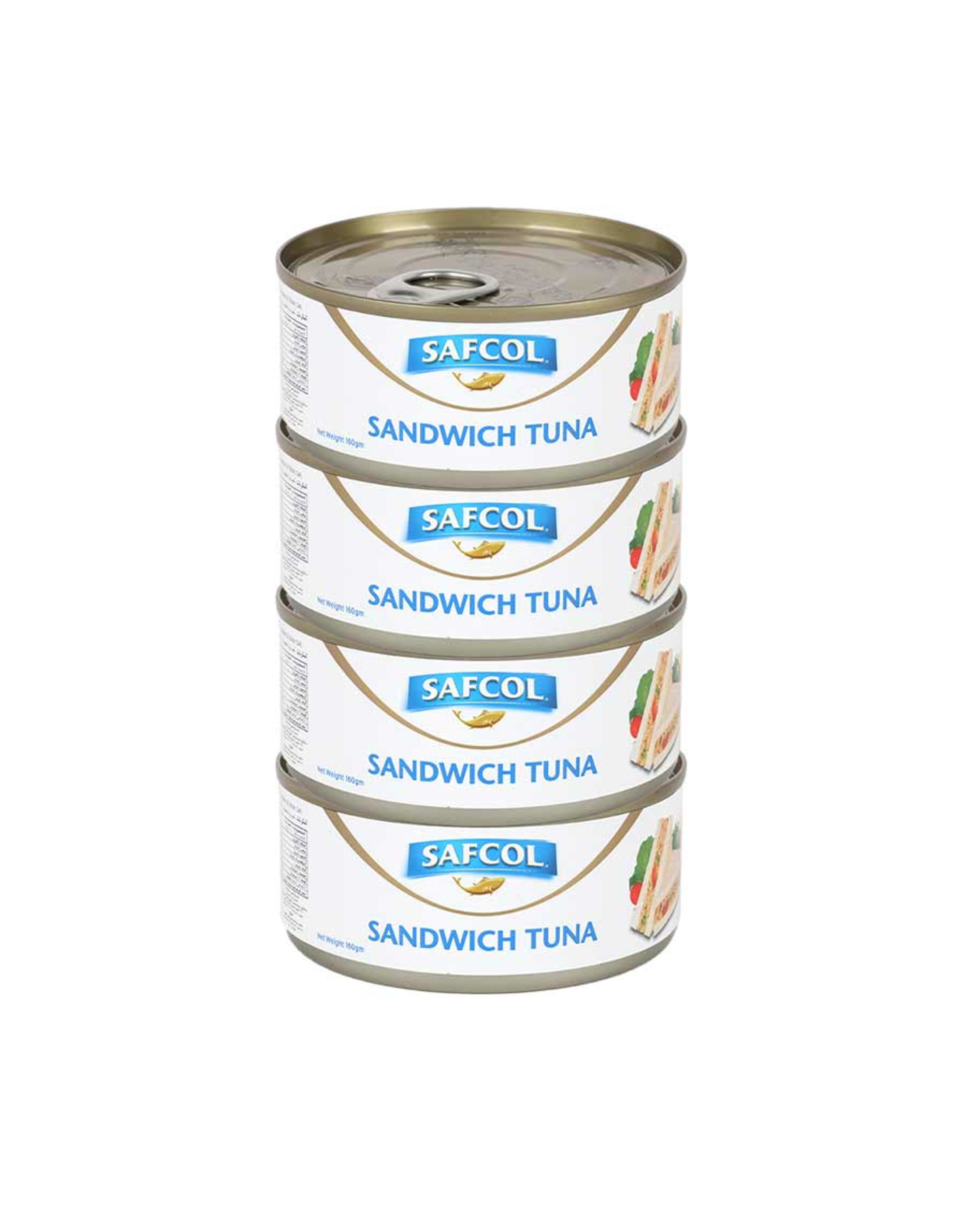 Safcol Sandwich Tuna Flakes 4pcsx160gm