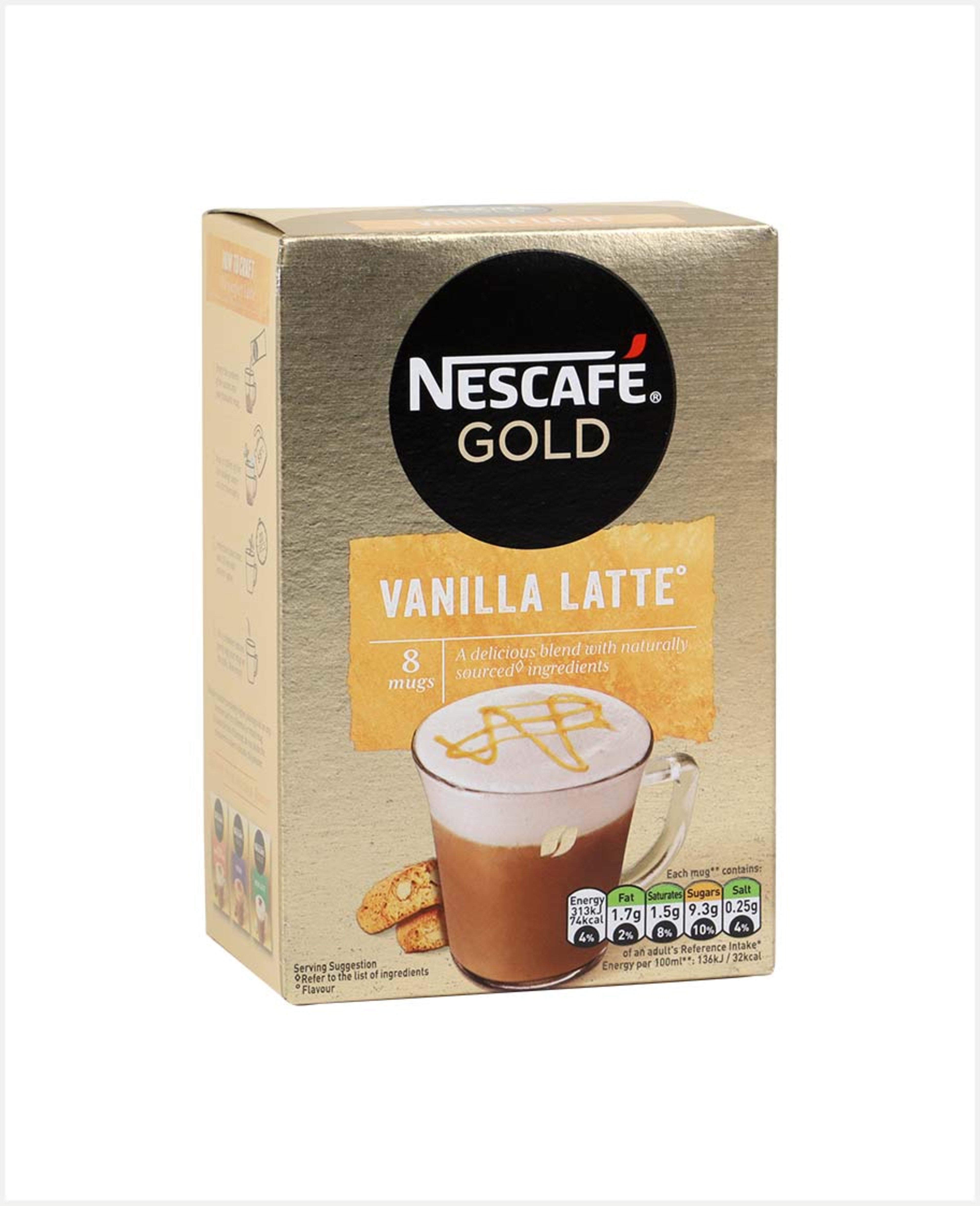 Nescafe Gold Vanilla Latte (8x18.5gm) 148gm