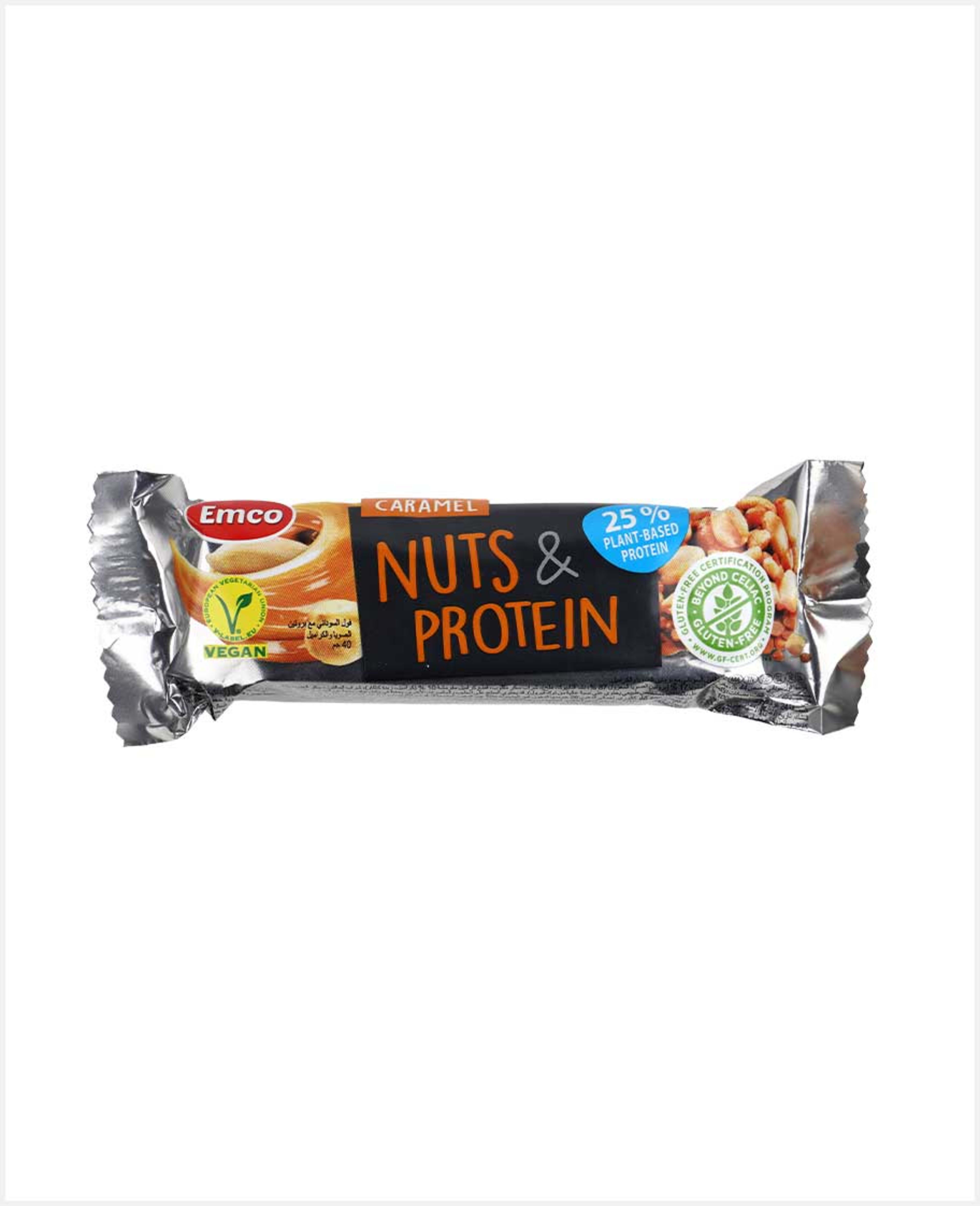 Emco Nuts and Protein Bar Caramel Gluten Free 40gm