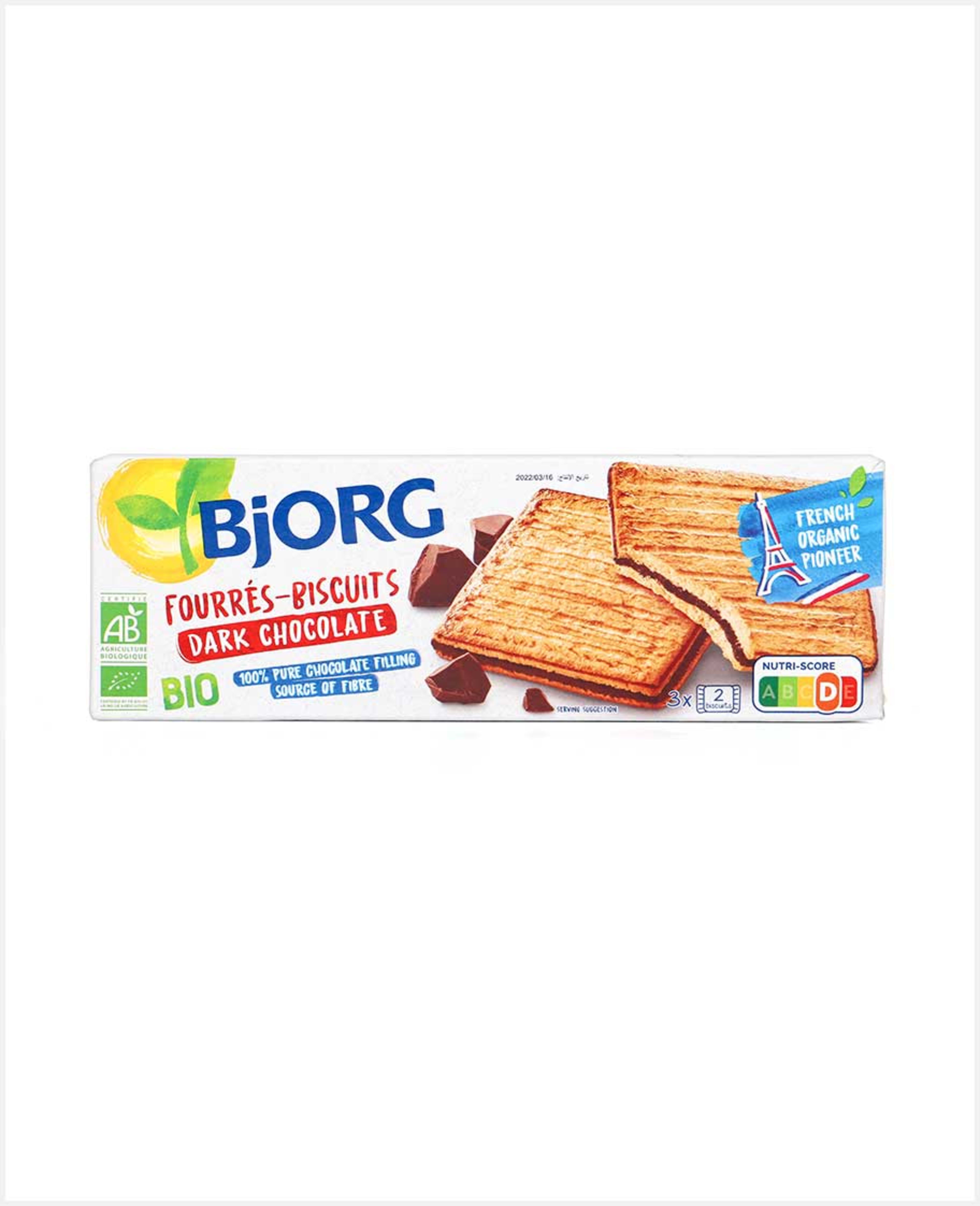 Bjorg Biscuits with Dark Chocolate Filling 150gm