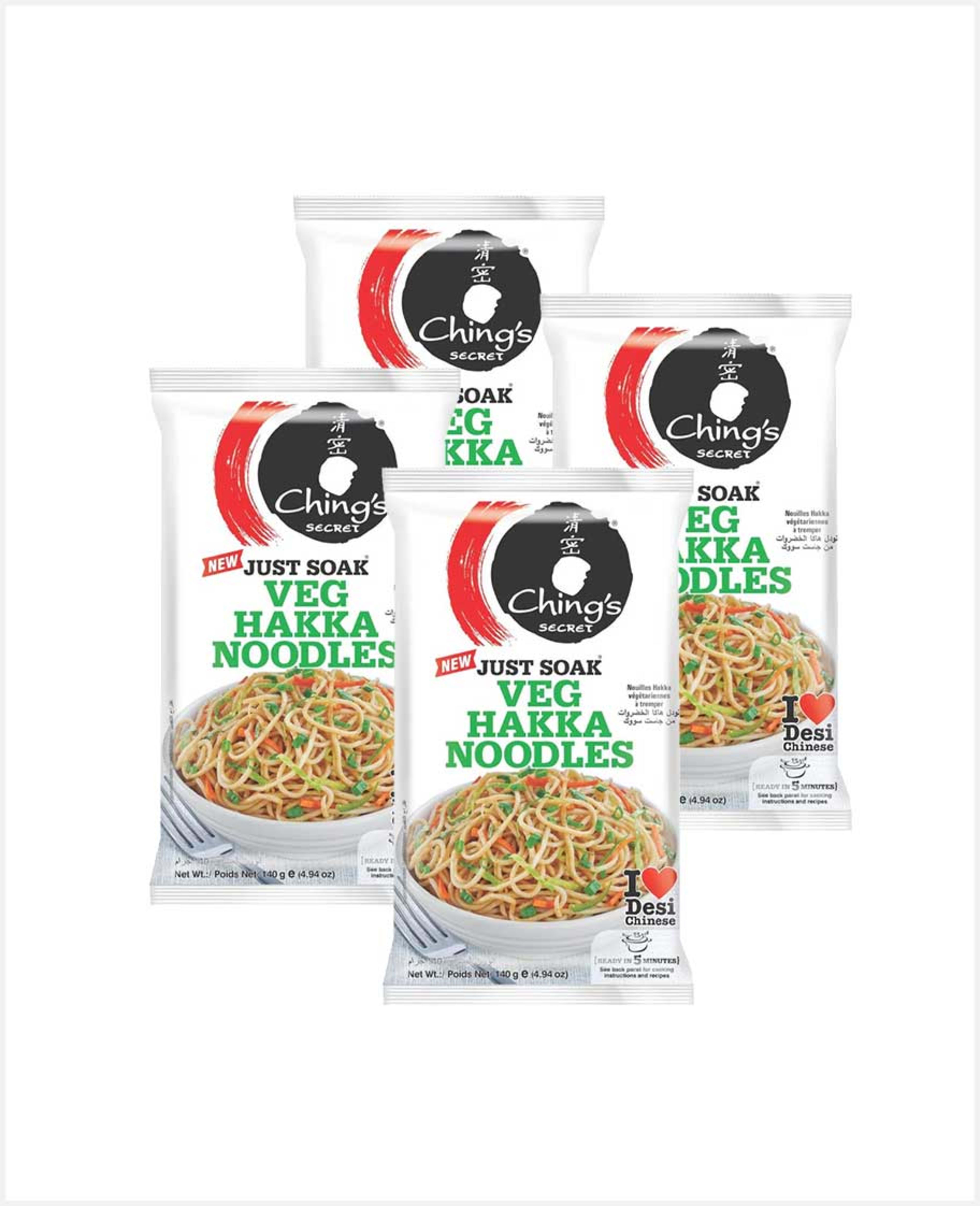 Ching's Secret Veg Hakka Noodles 4x140gm Sp.offer