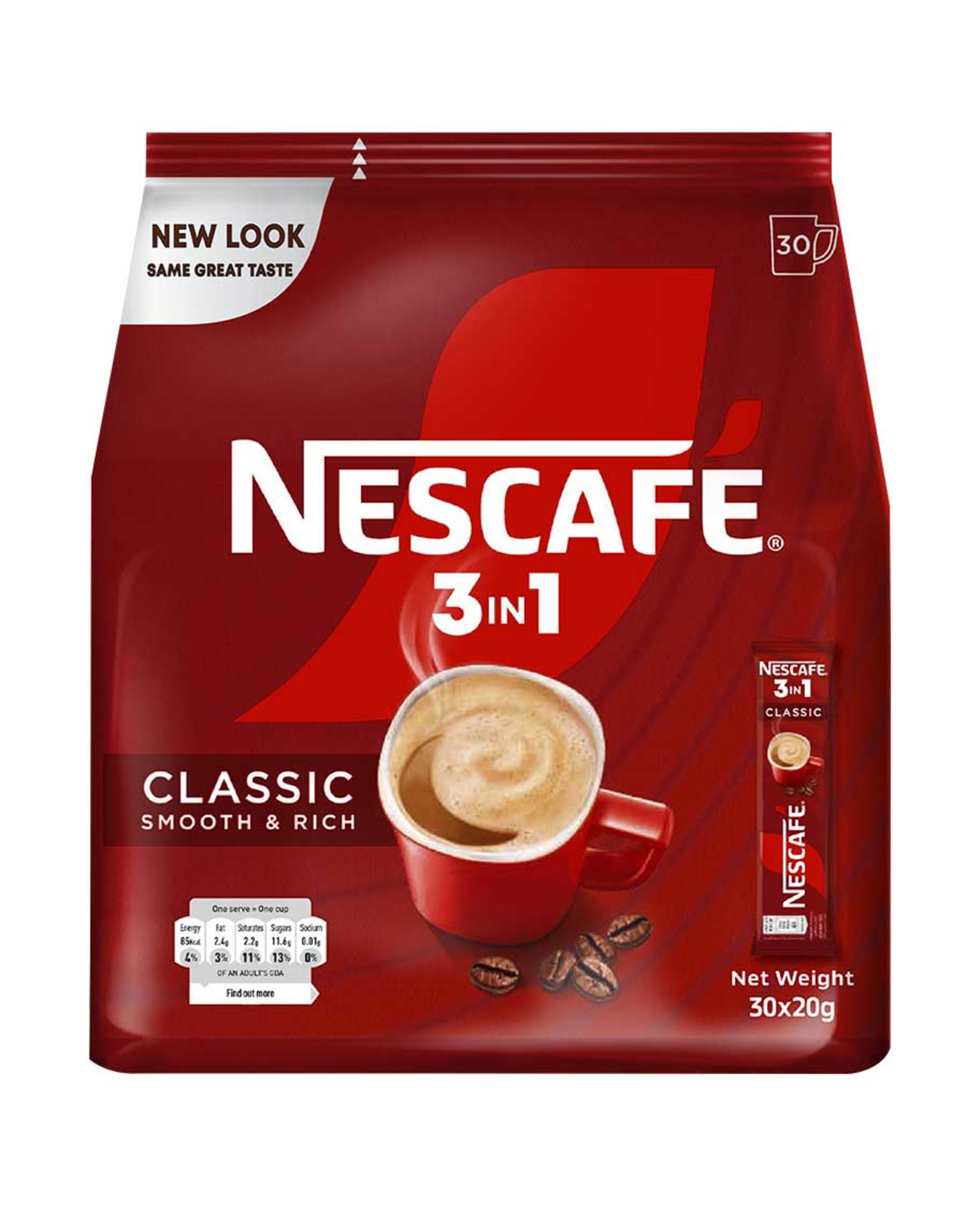 Nescafe 3in1 Classic Coffee (pouch) 20gm