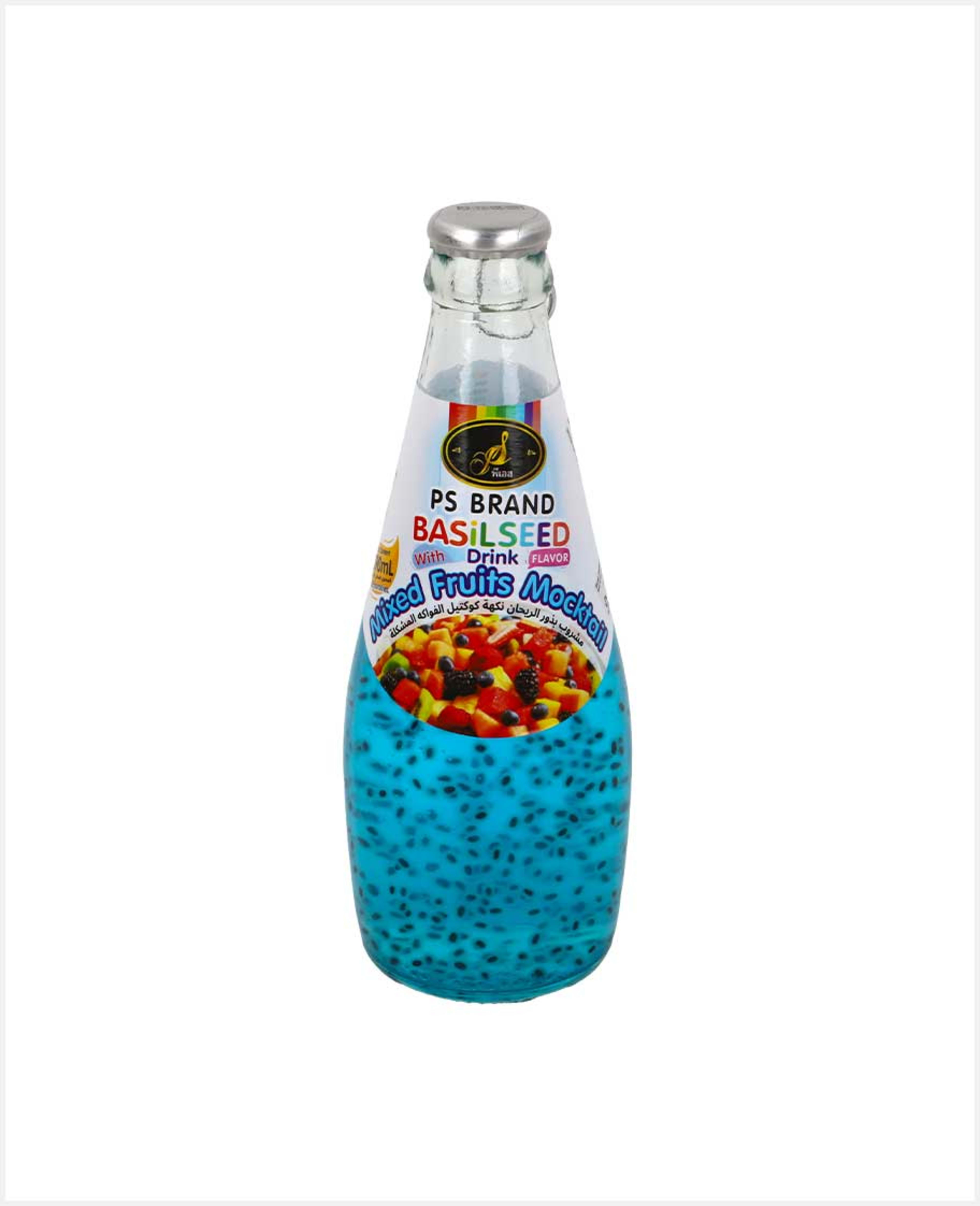 Ps Brand Basil Seed Drink Mixed Fruit Mocktail Flavor 290ml