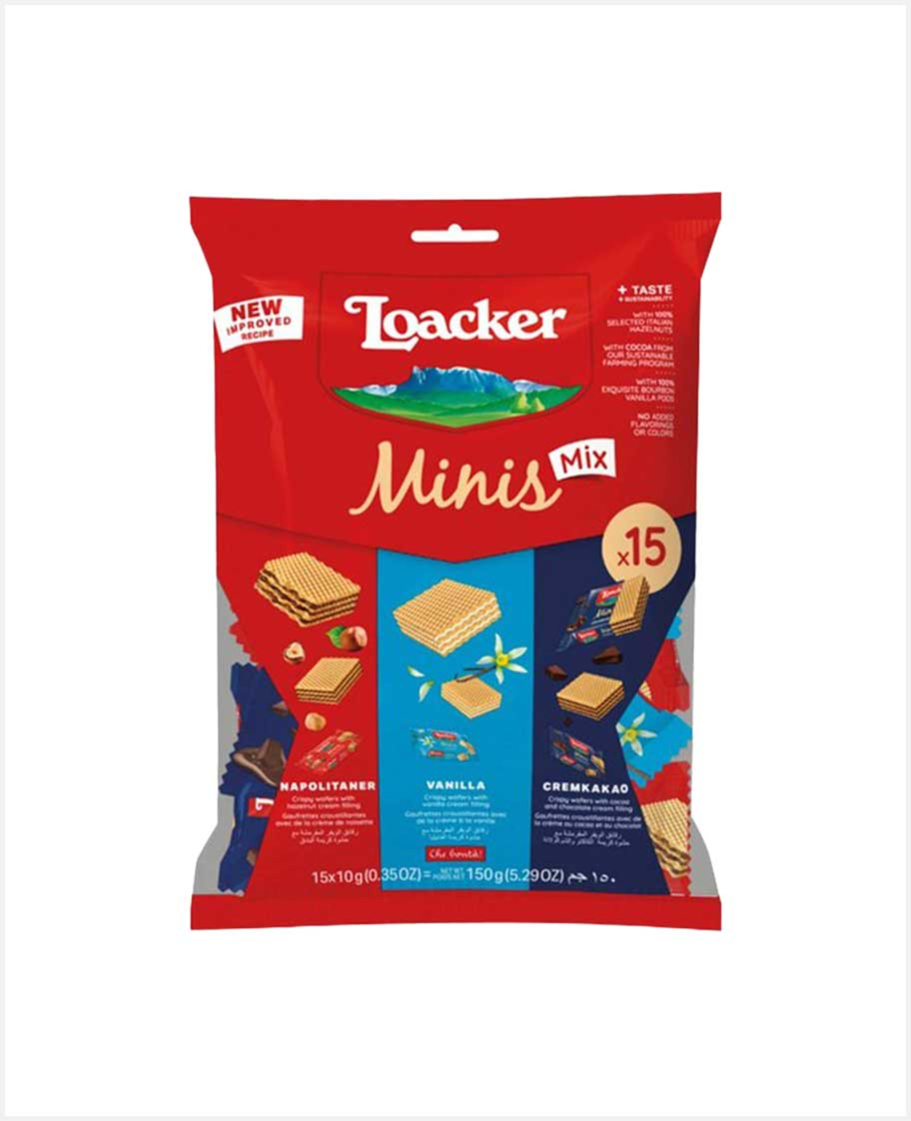Loacker Minis Mix Wafer 15pcs 150gm