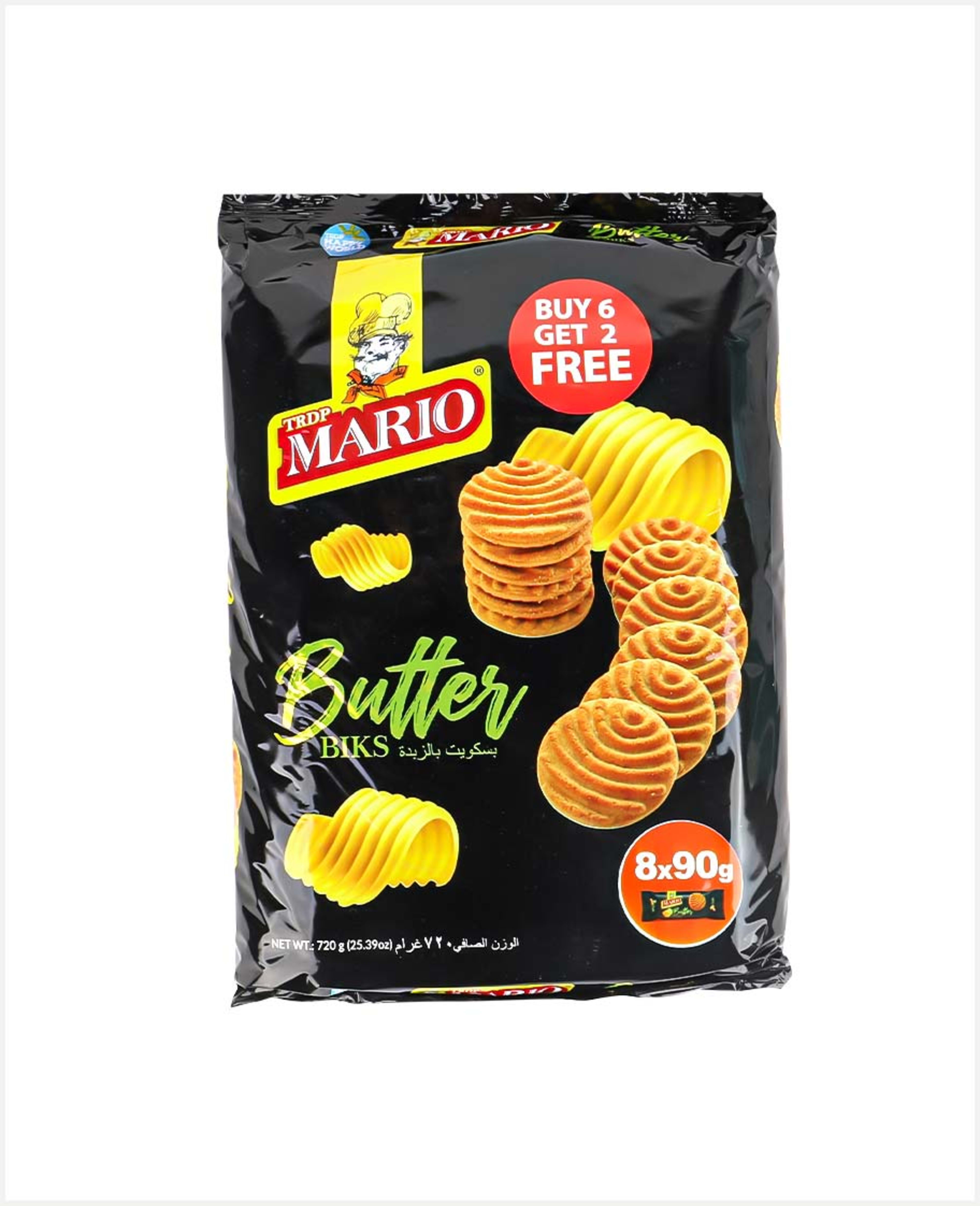 Mario Butter Biks Biscuit 90gm 6+2free