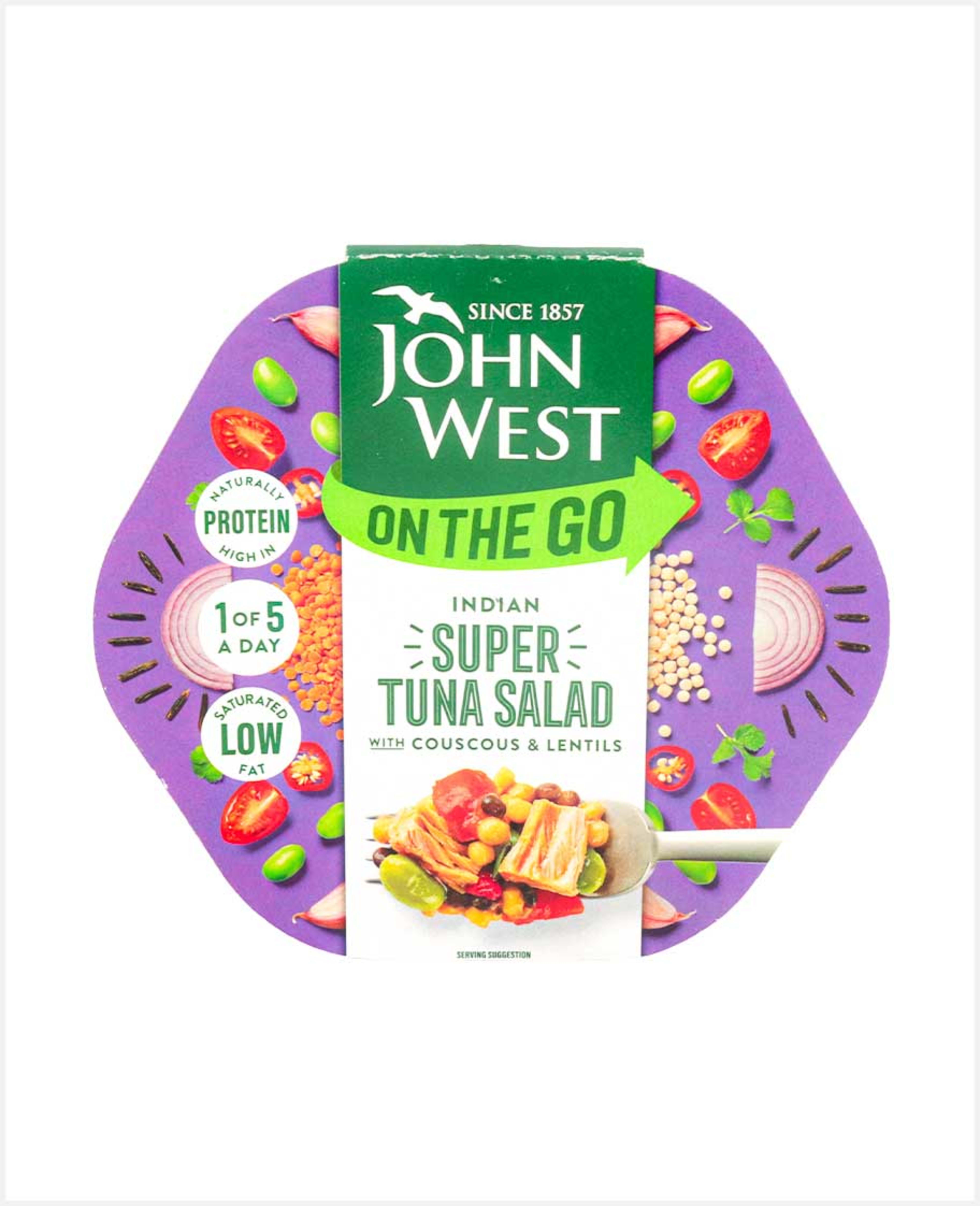 John West Indian Tuna Salad with Couscous Lentils 220gm