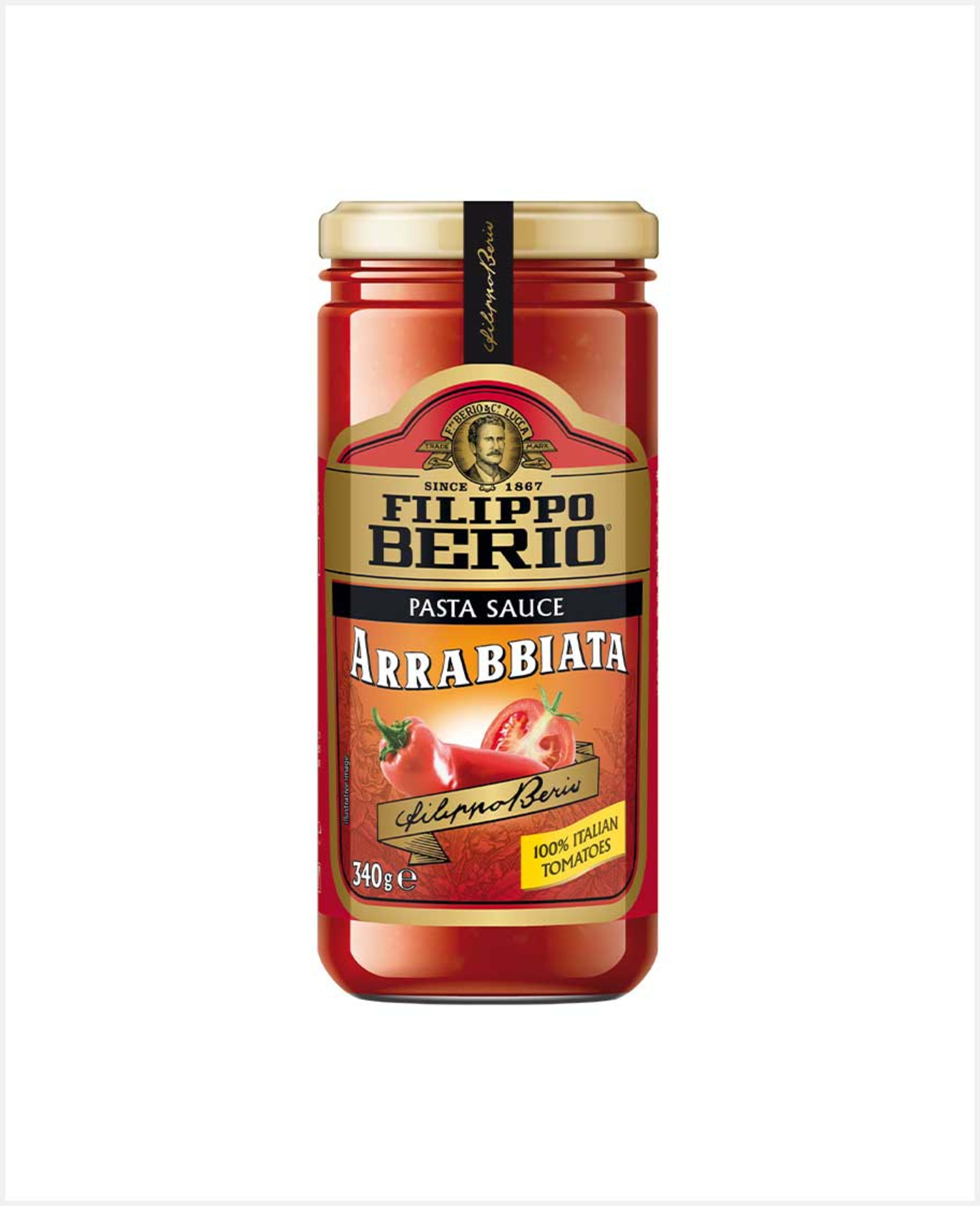 Filippo Berio Arrabbiata Pasta Sauce 340gm