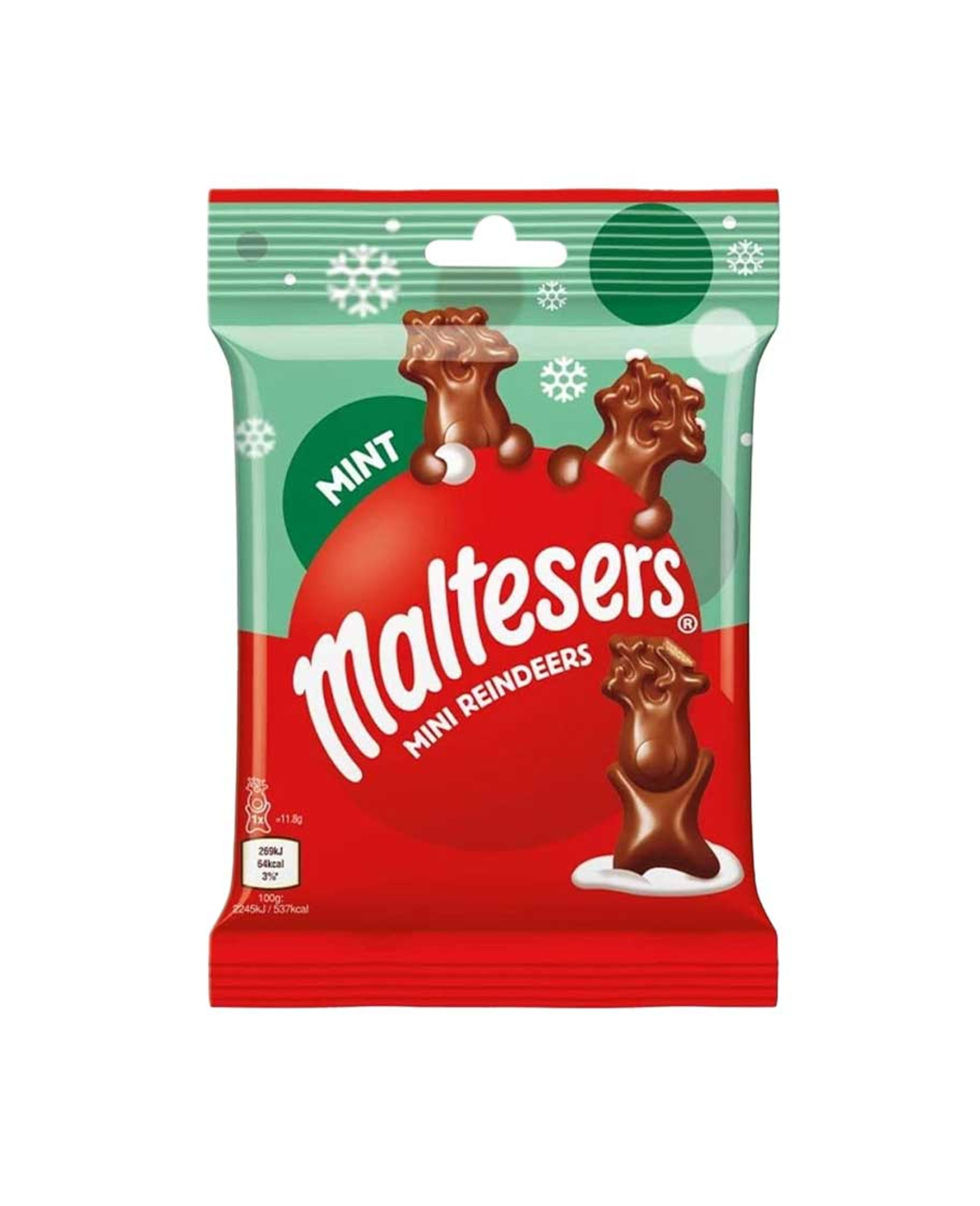 Maltesers Mint Mini Reindeer Bag 59gm