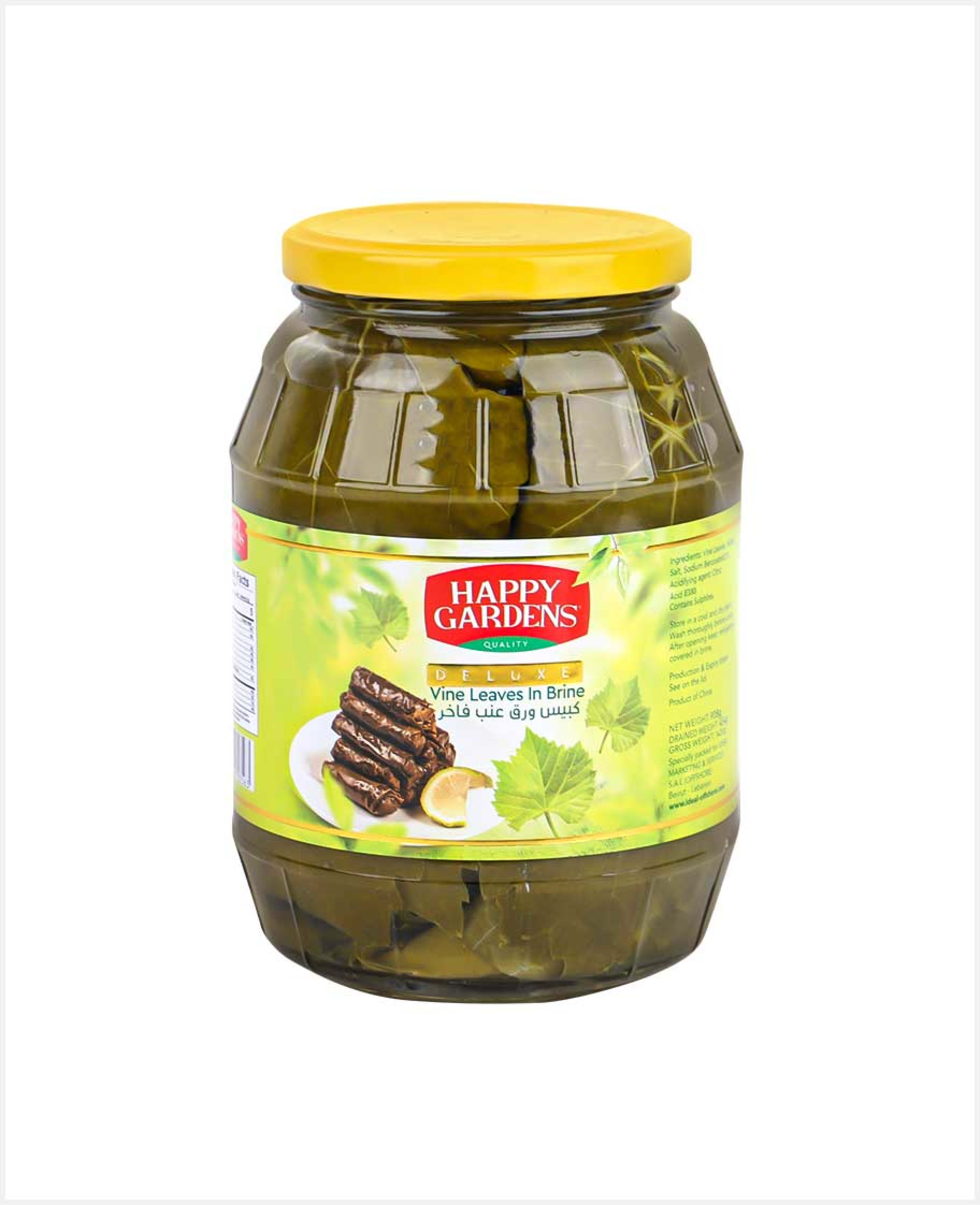 Happy Gardens Deluxe Vine Leaves in Brine 908gm