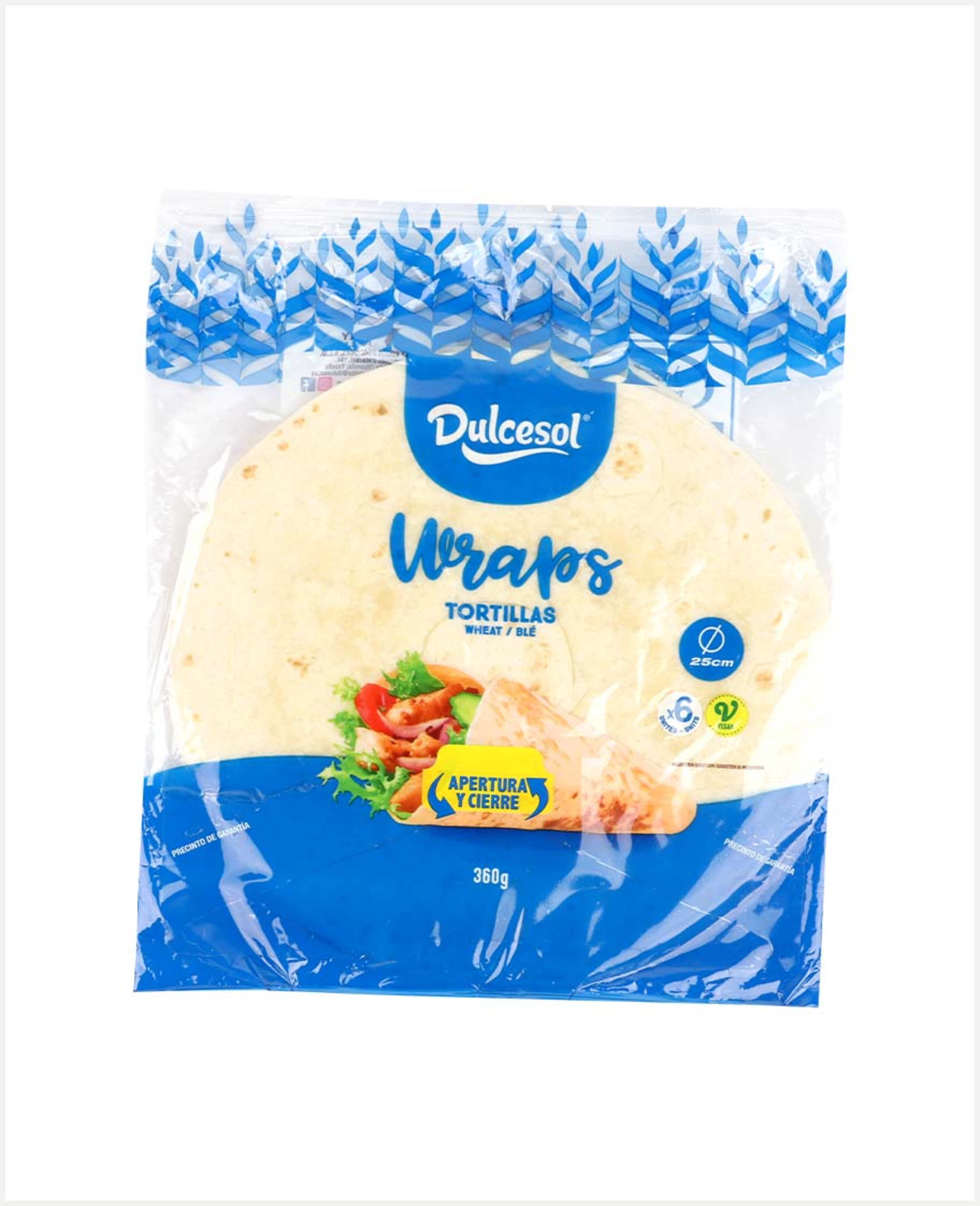 Dulcesol Wraps 6 Tortillas 360gm