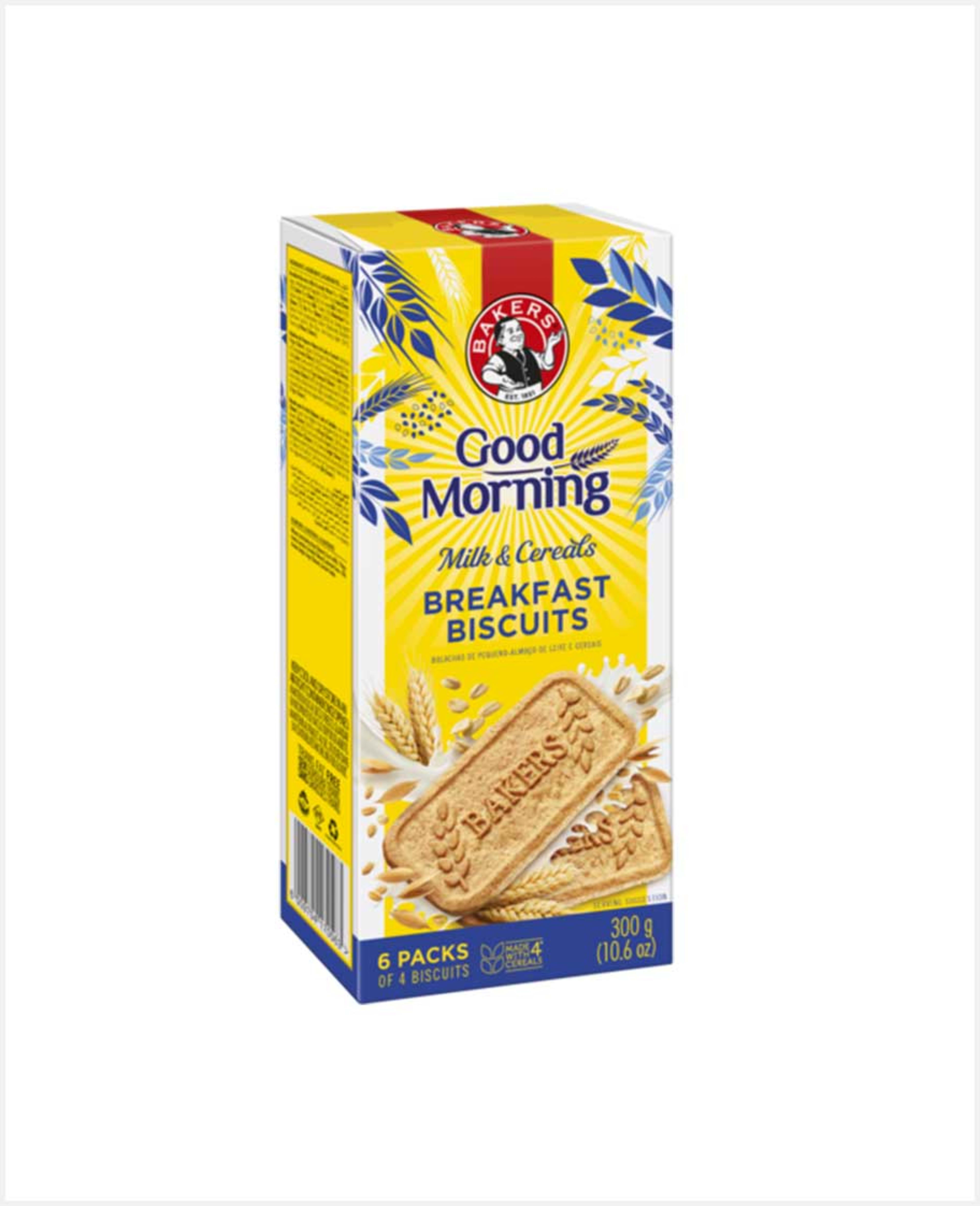 Bakers Good Morning Breakfast Biscuits Milk & Cereals 300gm