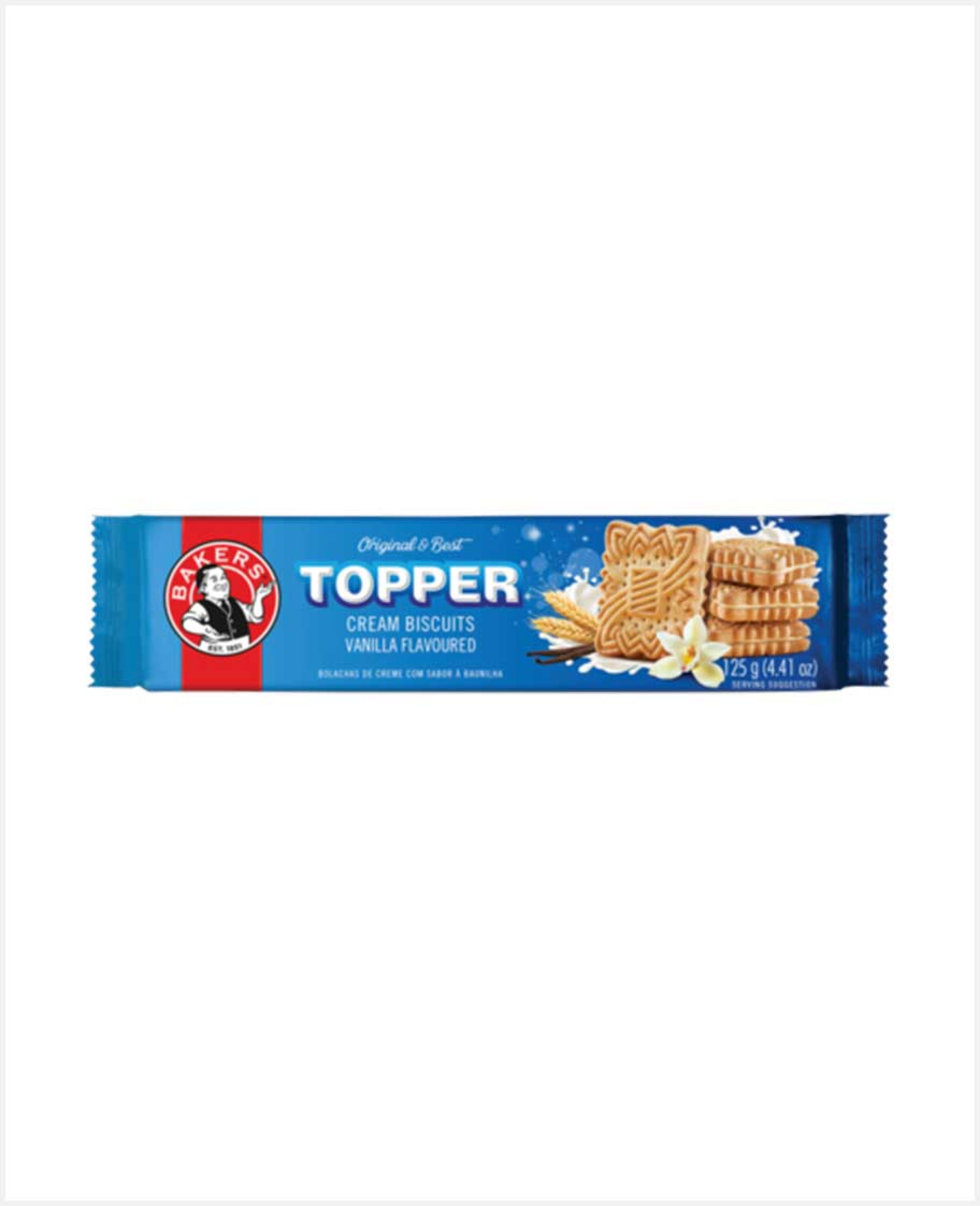 Bakers Topper Cream Biscuits Vanilla Flavoured 125gm