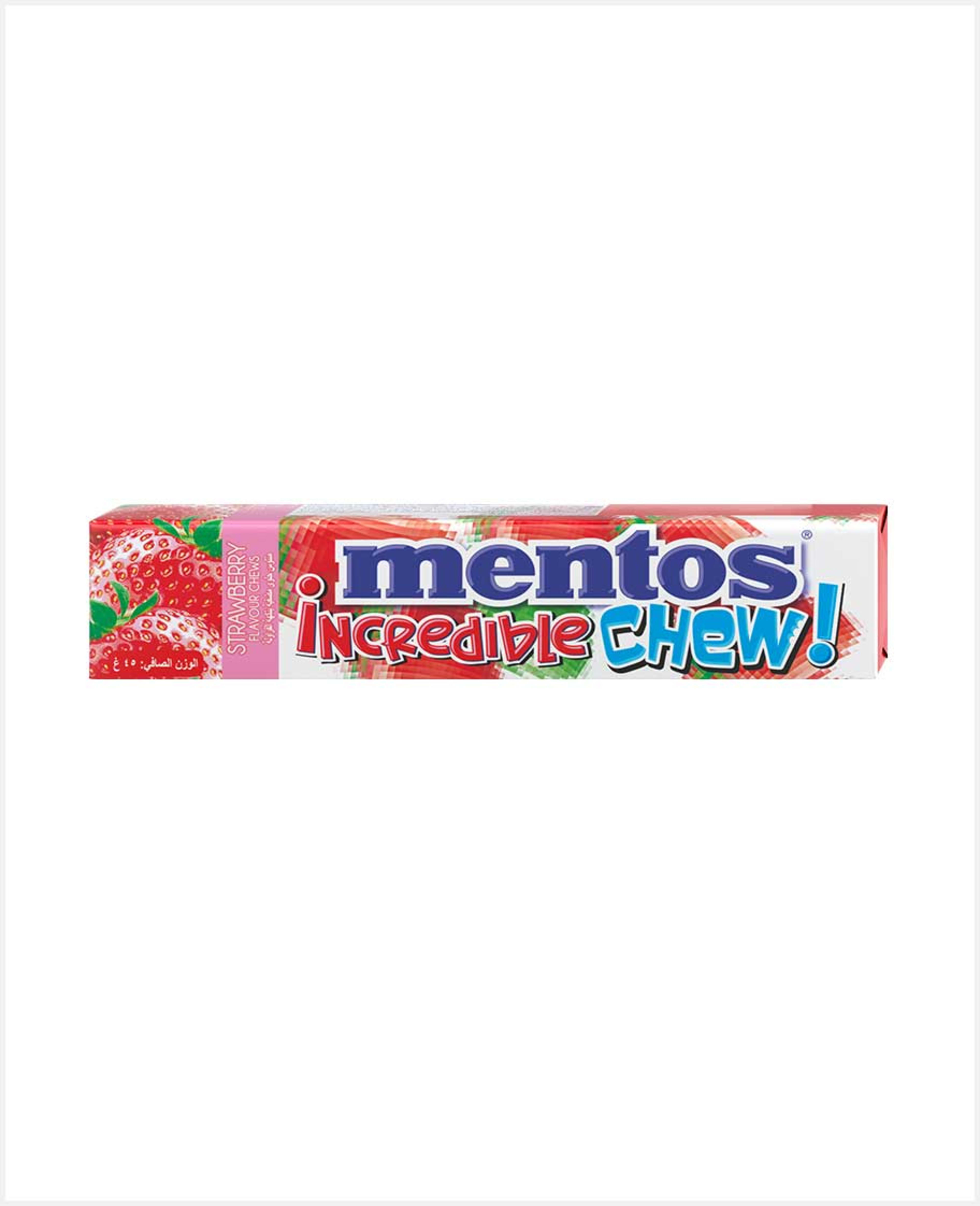 Mentos Incredible Chew Strawberry 45gm