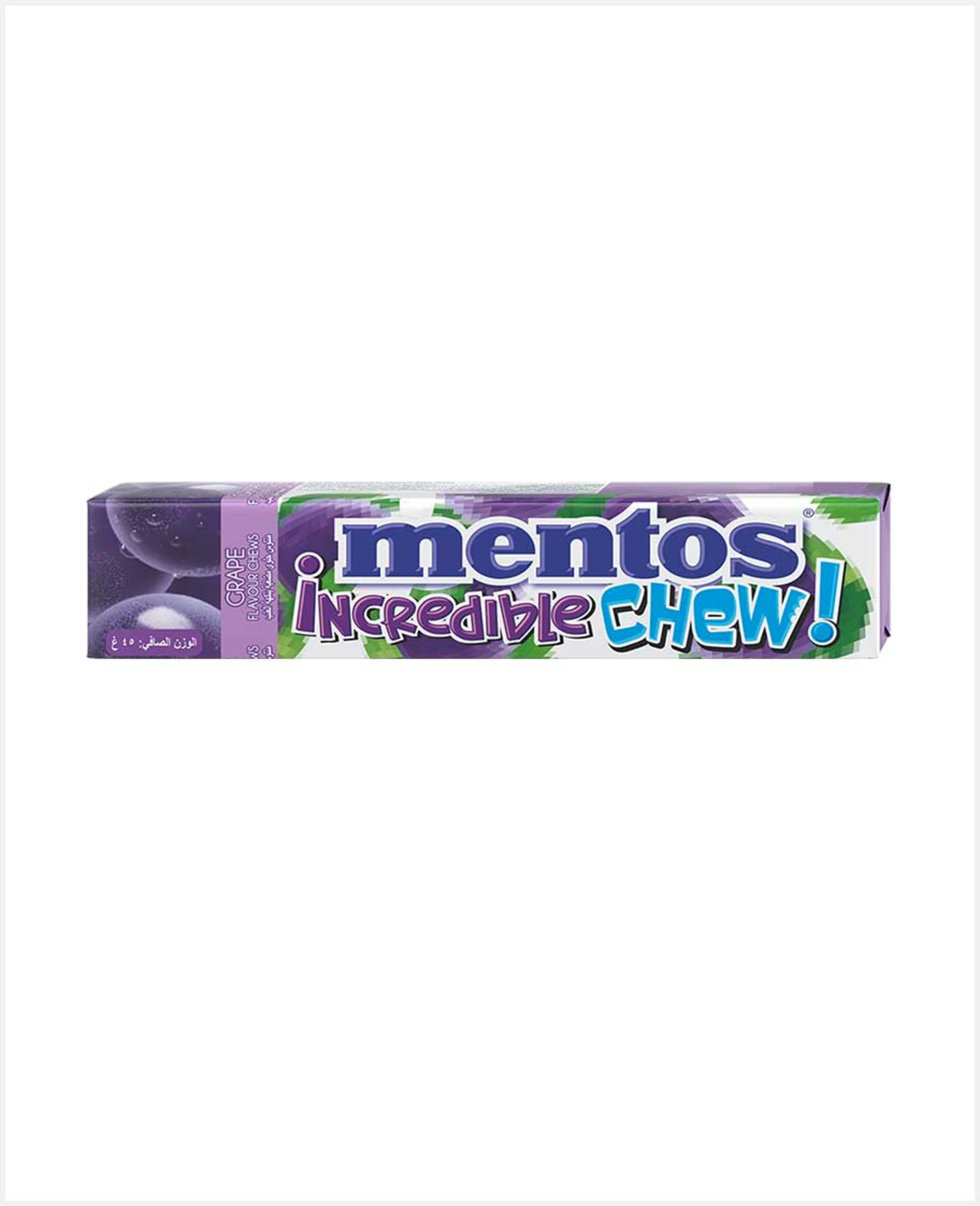 Mentos Incredible Chew Grape 45gm
